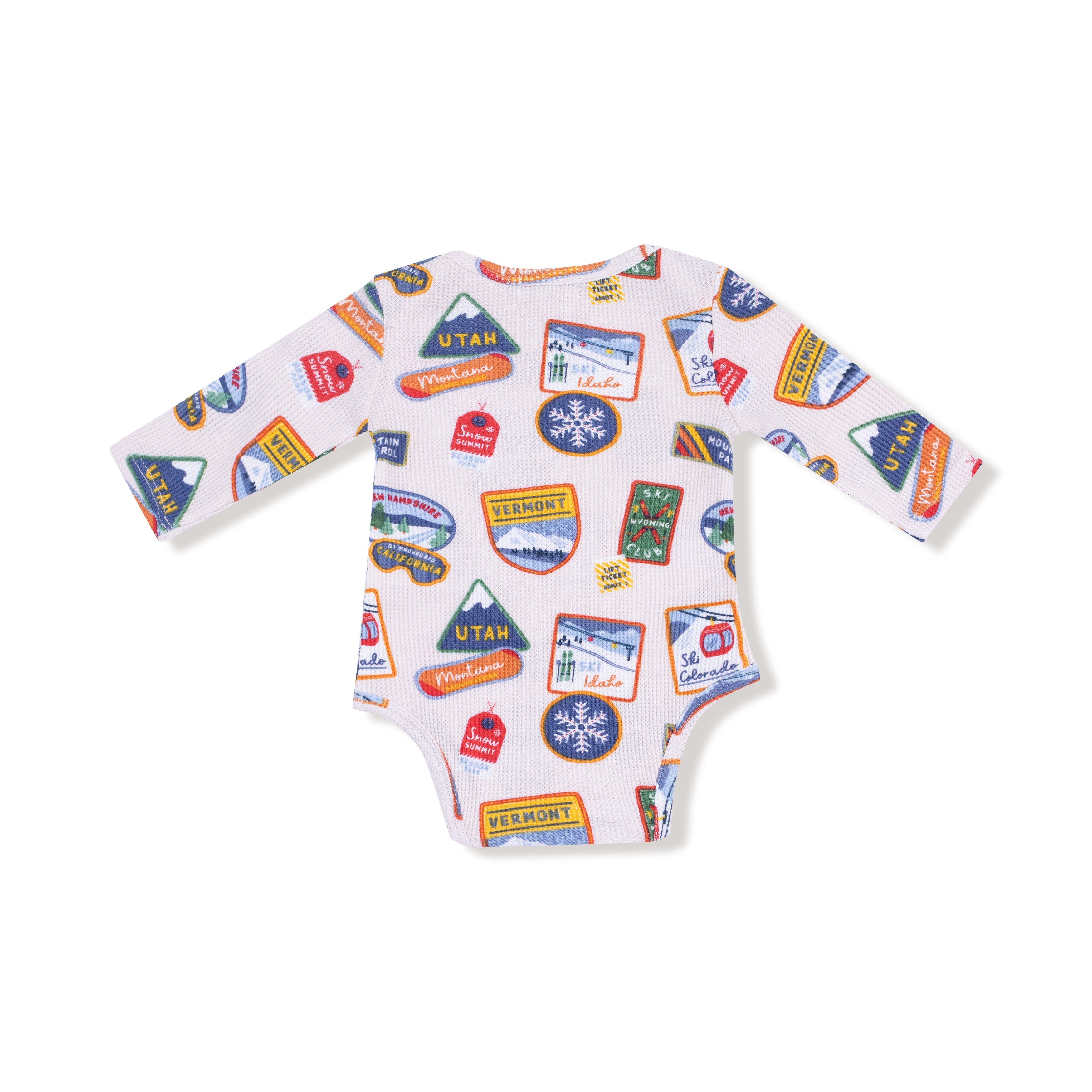 Vintage State Snow Sport Patches - Lap Shoulder Bodysuit