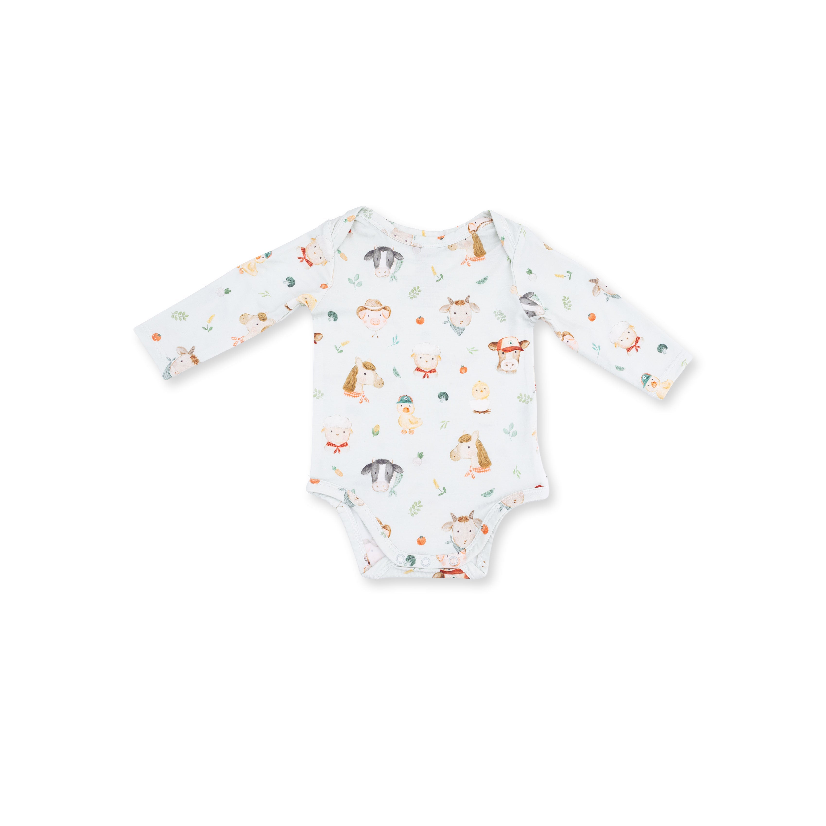 Baby Farm Faces - Long Sleeve Bodysuit