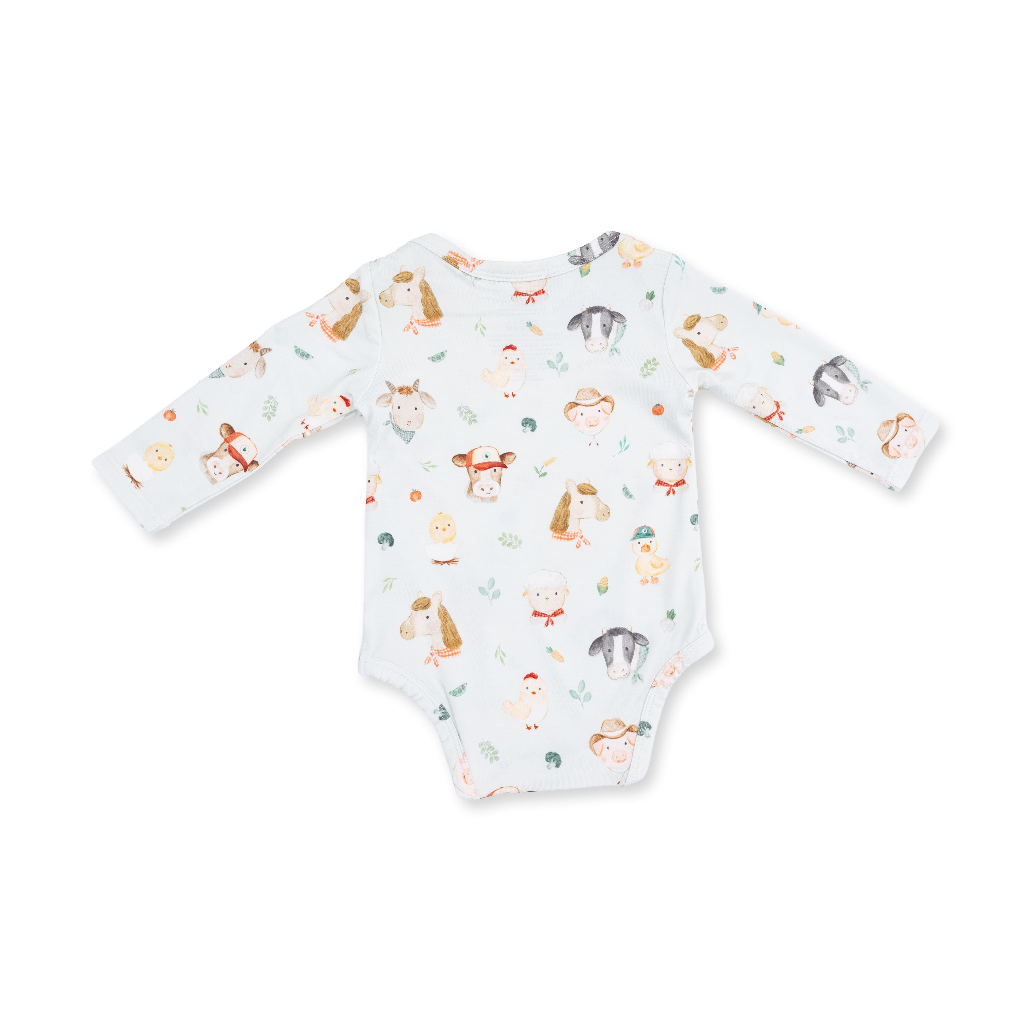 Baby Farm Faces - Long Sleeve Bodysuit