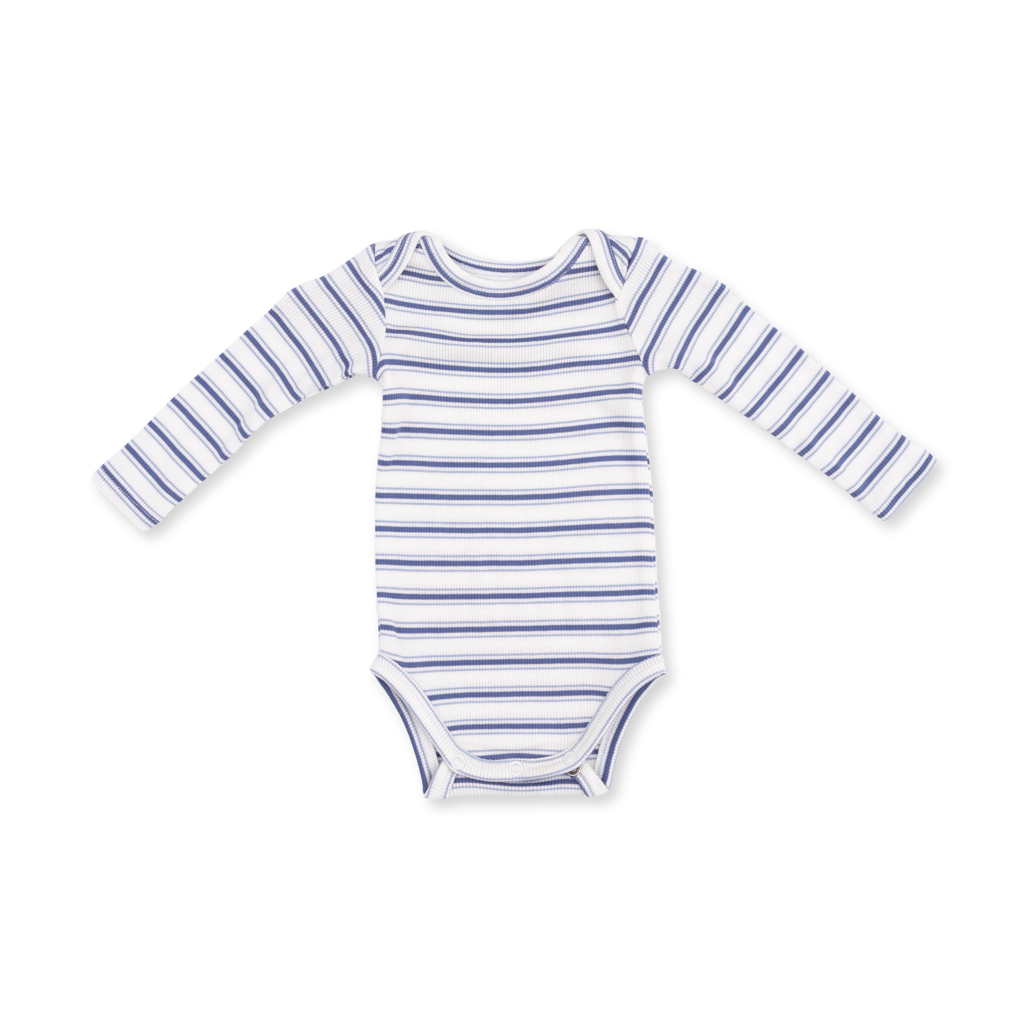 Vintage Stripe Blue - Long Sleeve Bodysuit