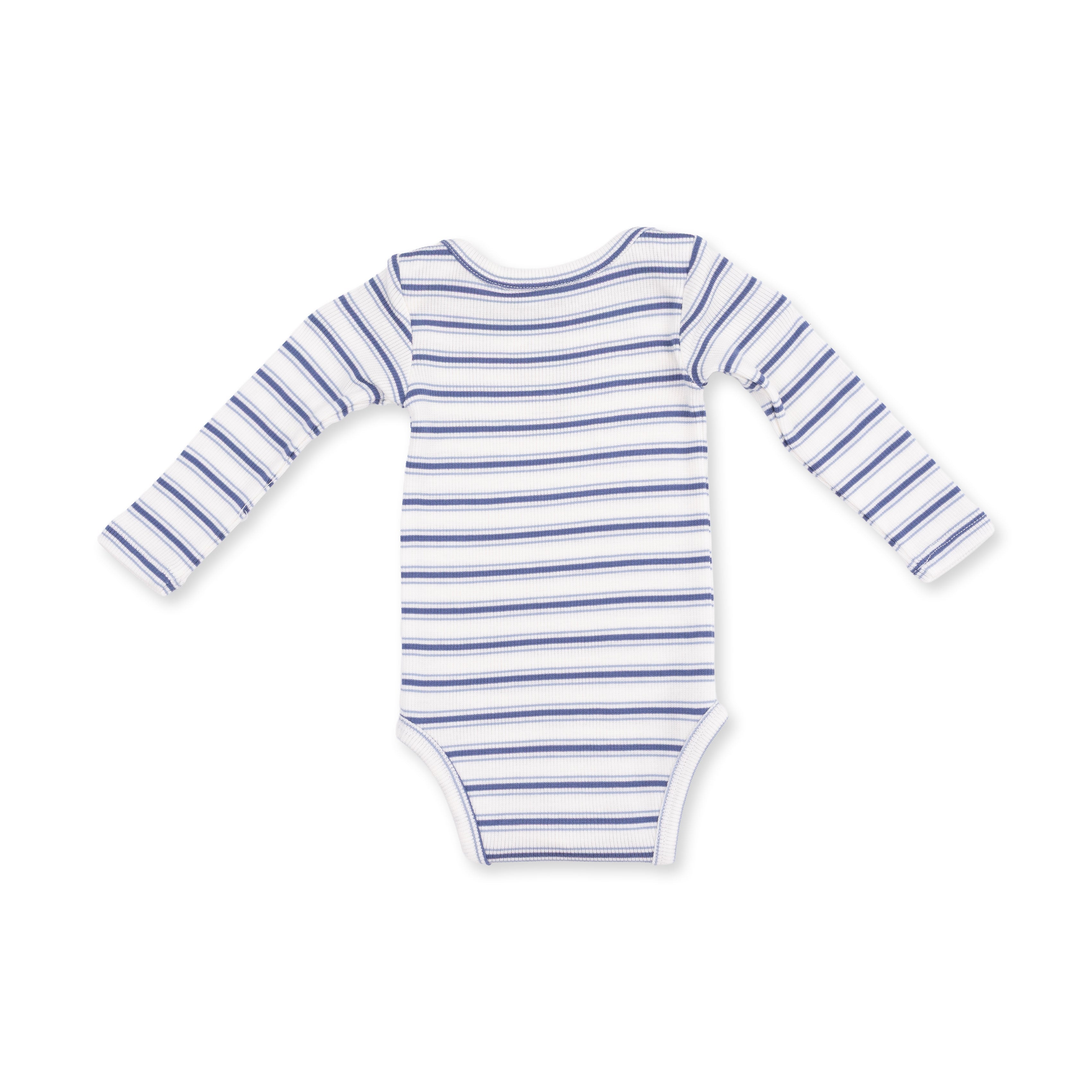 Vintage Stripe Blue - Long Sleeve Bodysuit