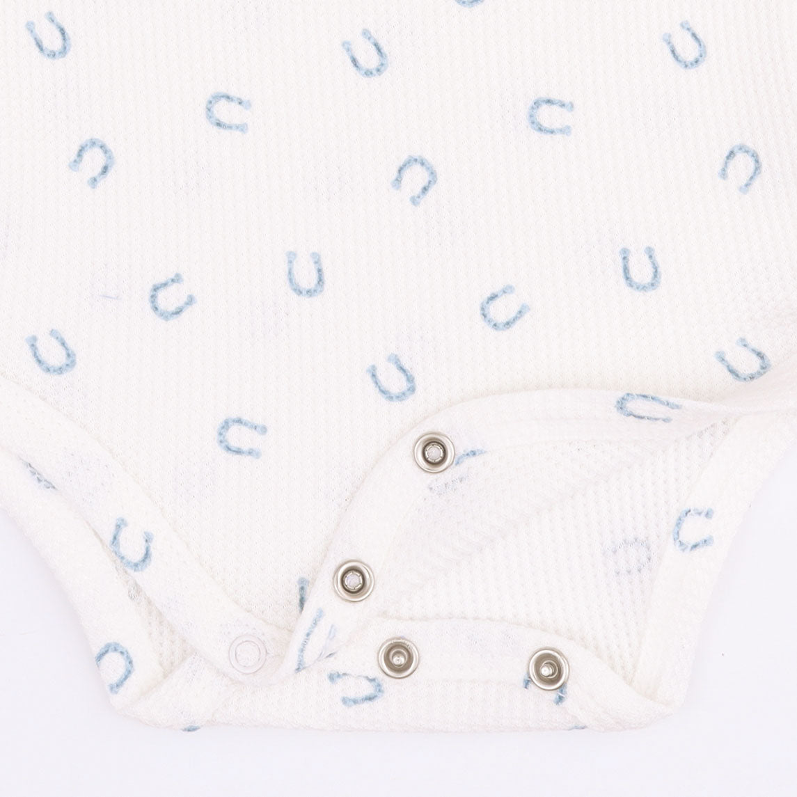 Little Horseshoes Blue - Long Sleeve Bodysuit
