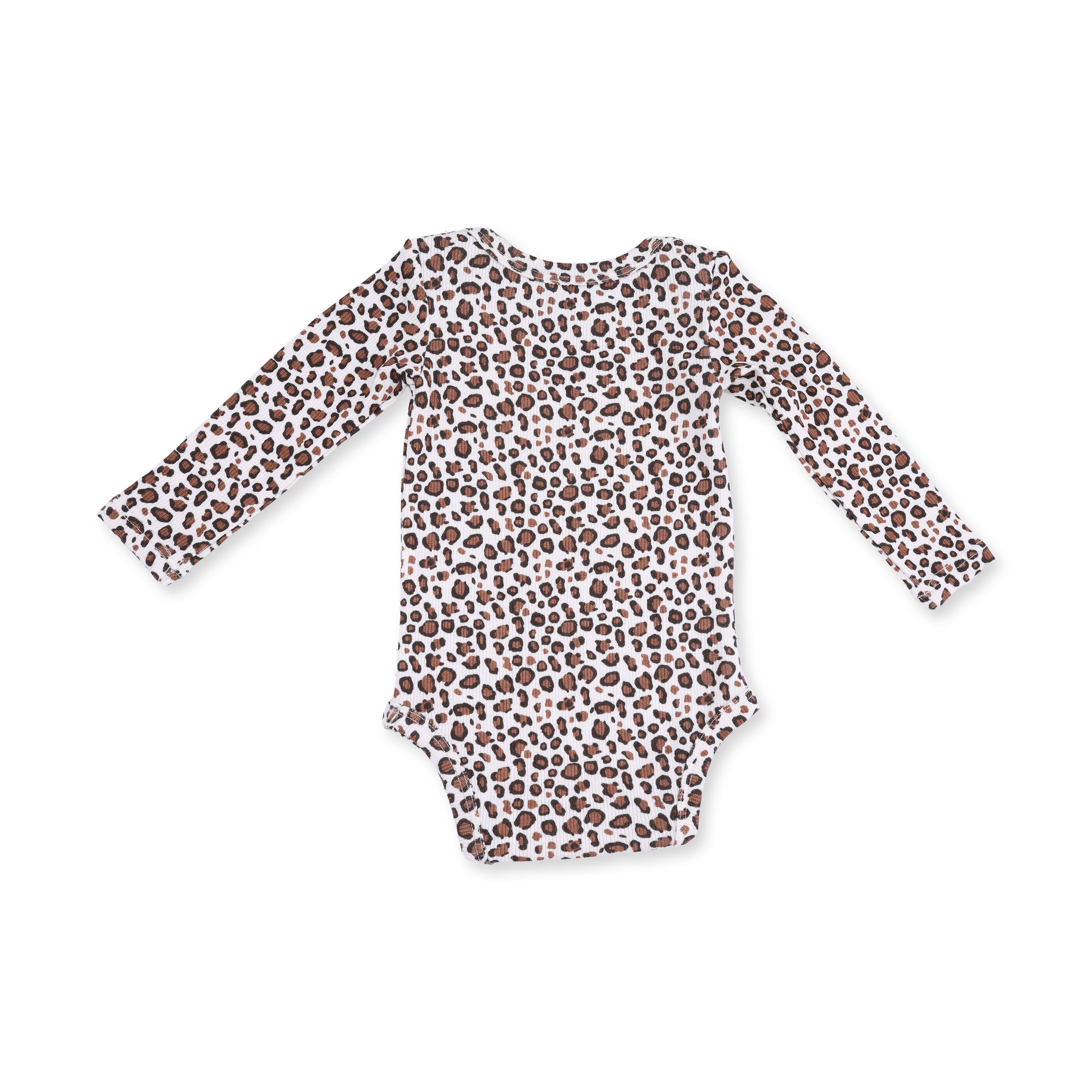 Leopard Rib - Lap Shoulder Bodysuit