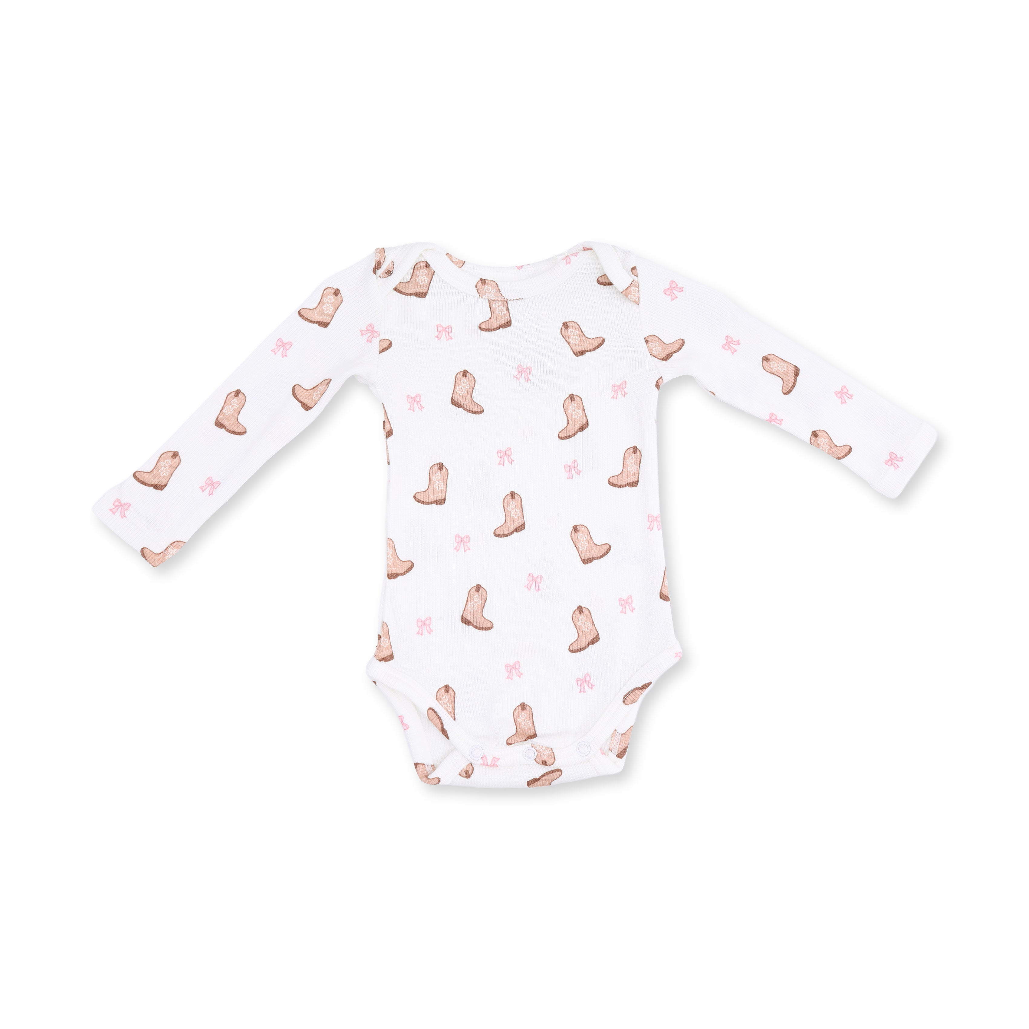 Mini Cowgirl Boots - Long Sleeve Bodysuit