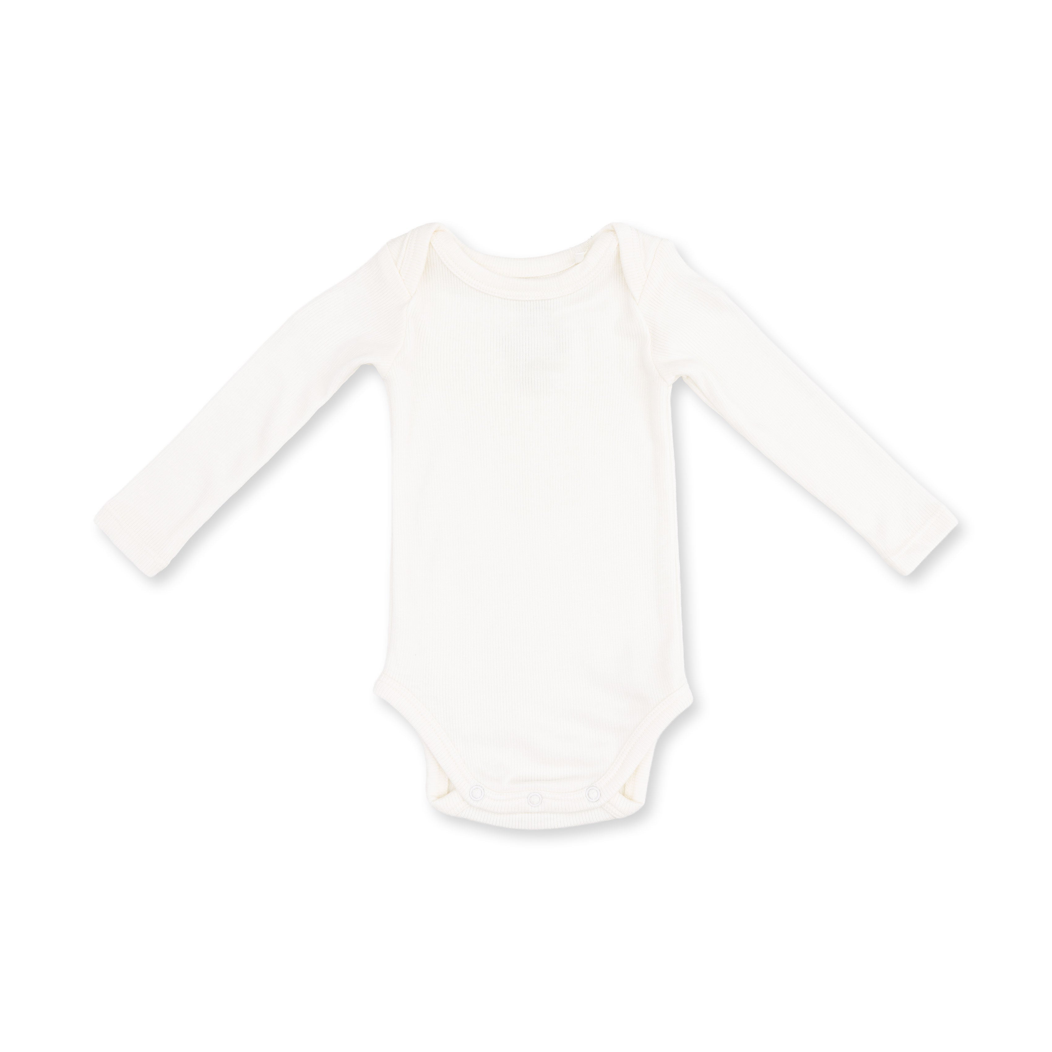 Solid Snow White - Lap Shoulder Bodysuit