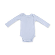 Solid Sheer Blue Rib - Long Sleeve Bodysuit