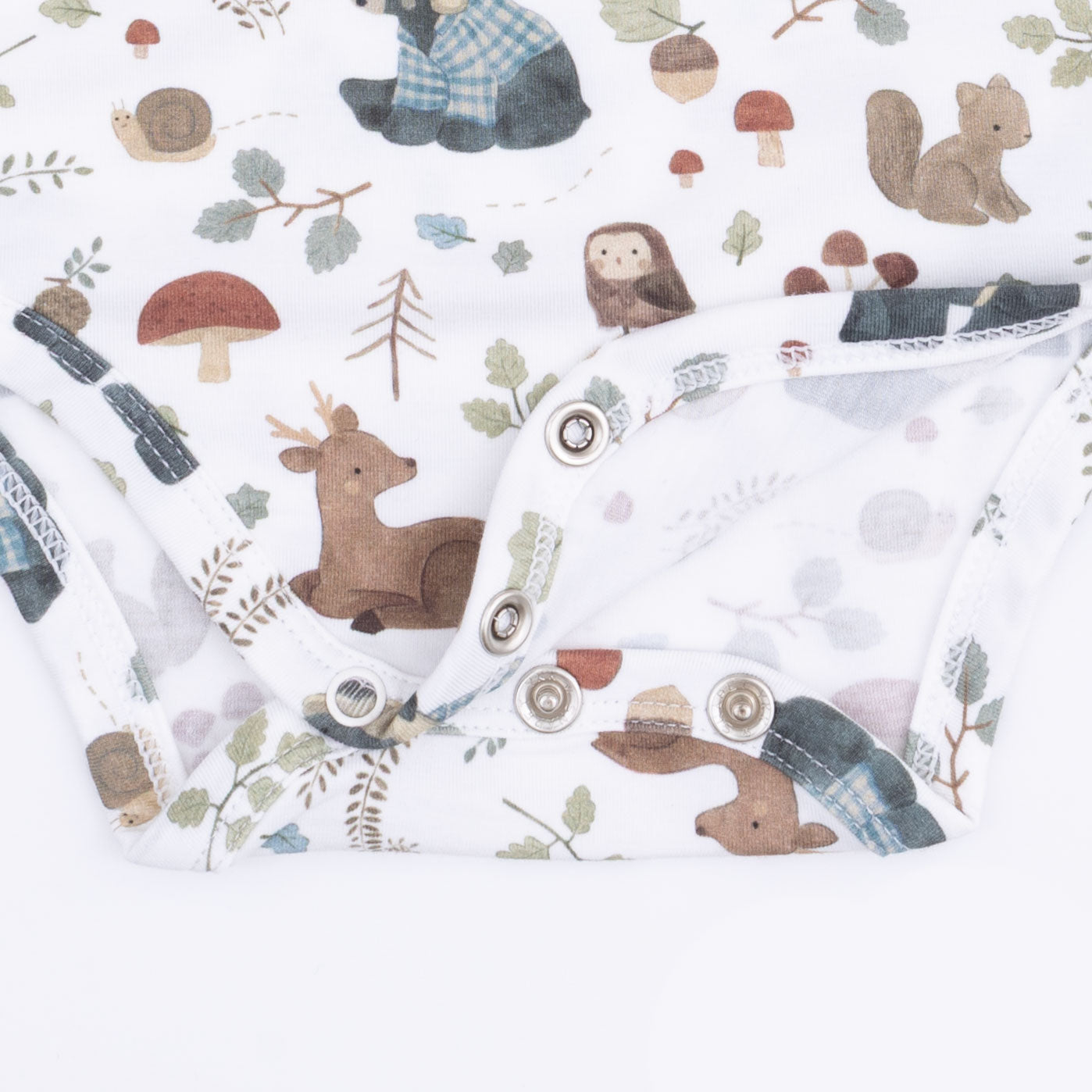 Southern Woodland Animals Green - Long Sleeve Bodysuit