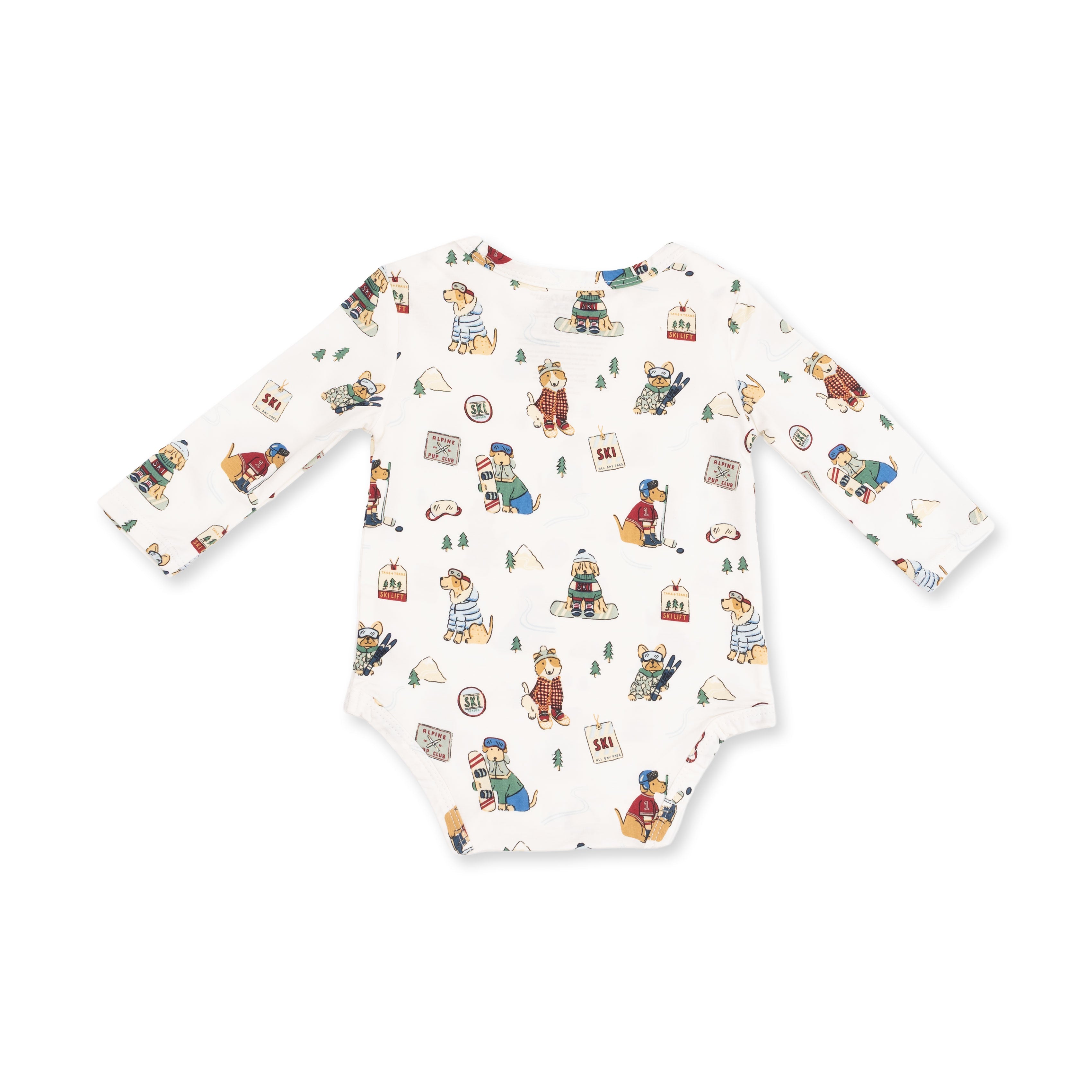 Winter Sports Dogs Green - Long Sleeve Bodysuit