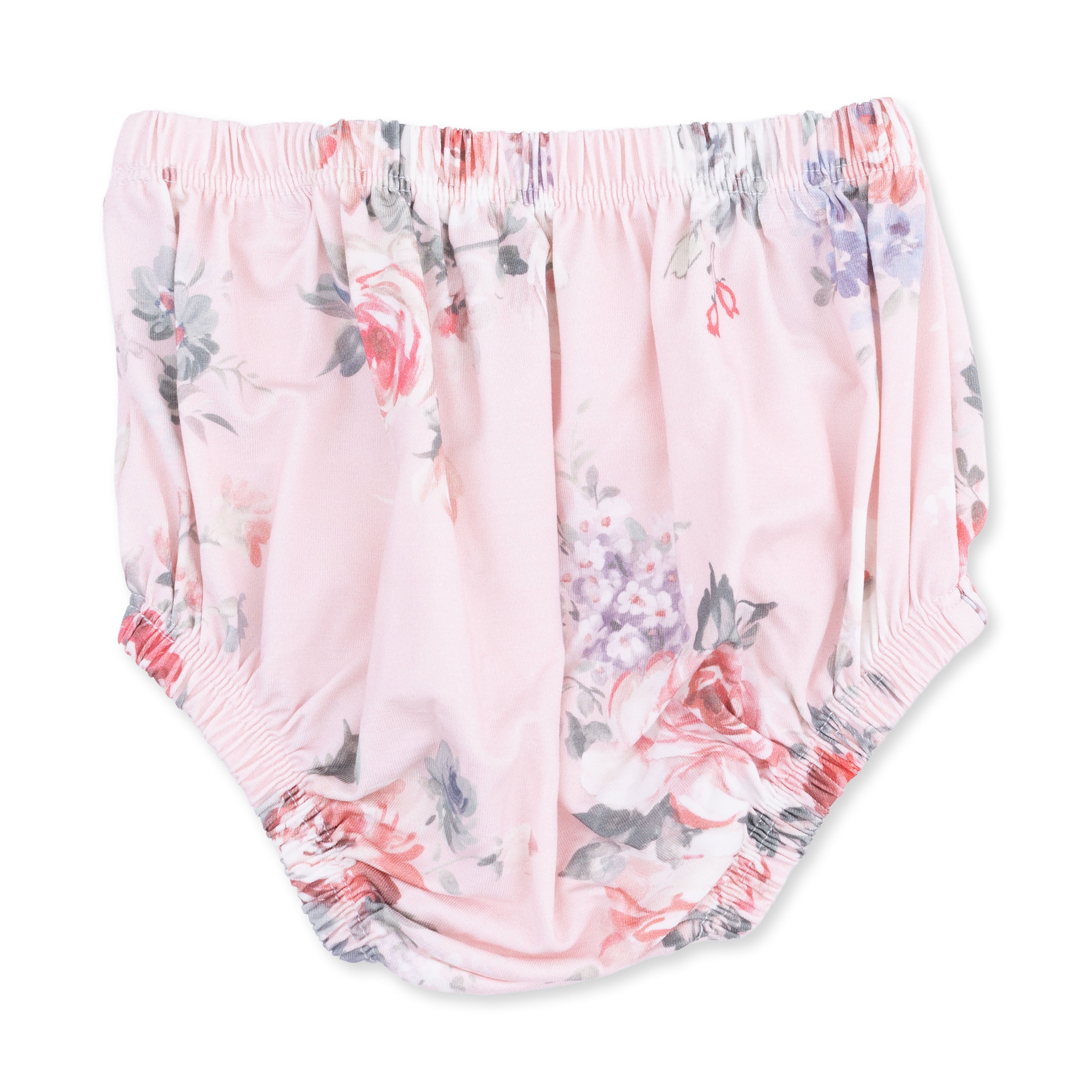Painterly Rose Bouquets - Sofia Dress with Oversize Collar and Bloomer