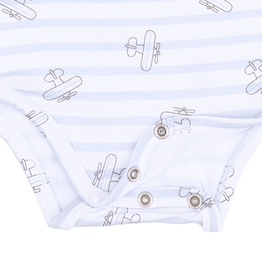 Airplane Stripe - Henley Bodysuit