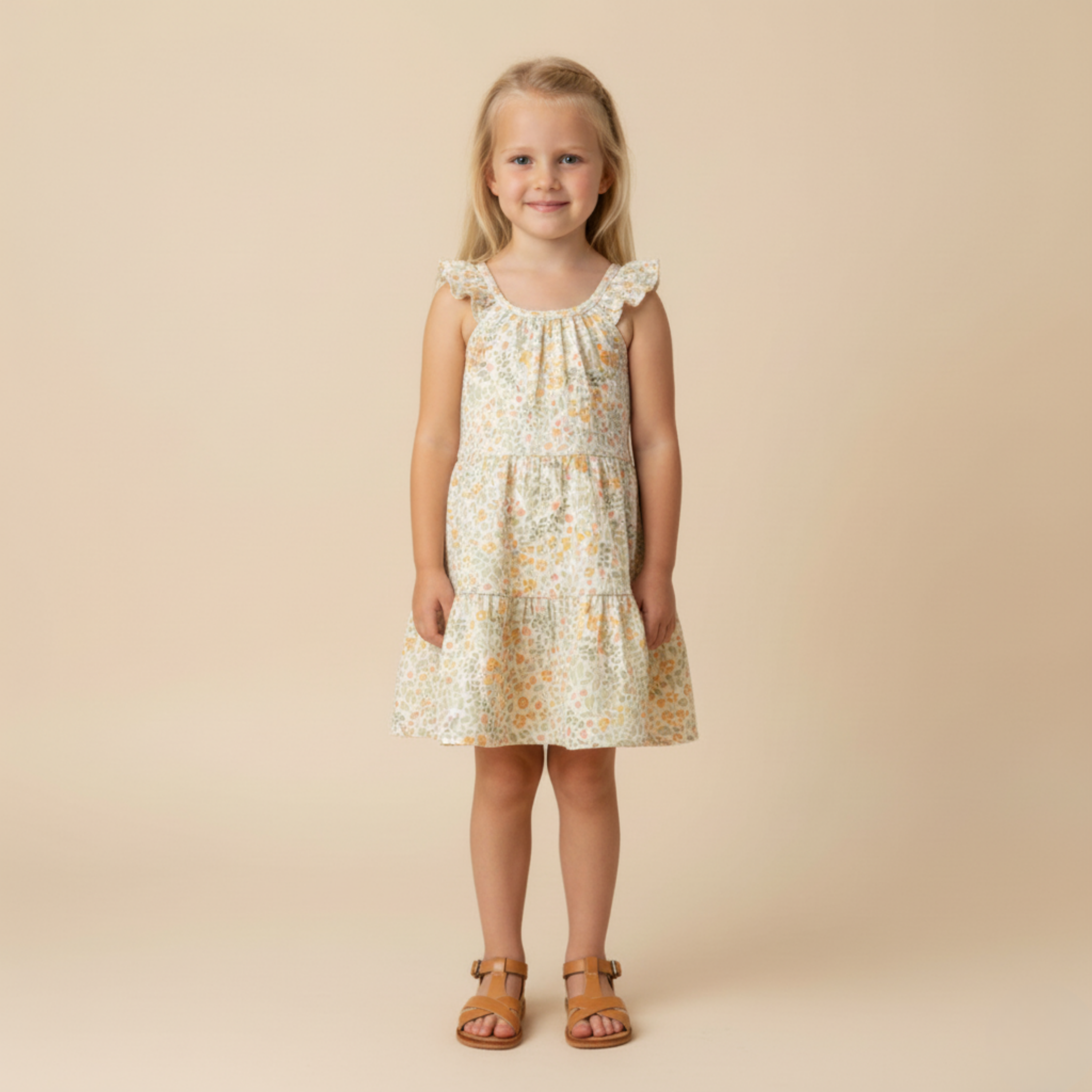 Organic Ruffle Tiered Dress - Bloomfield