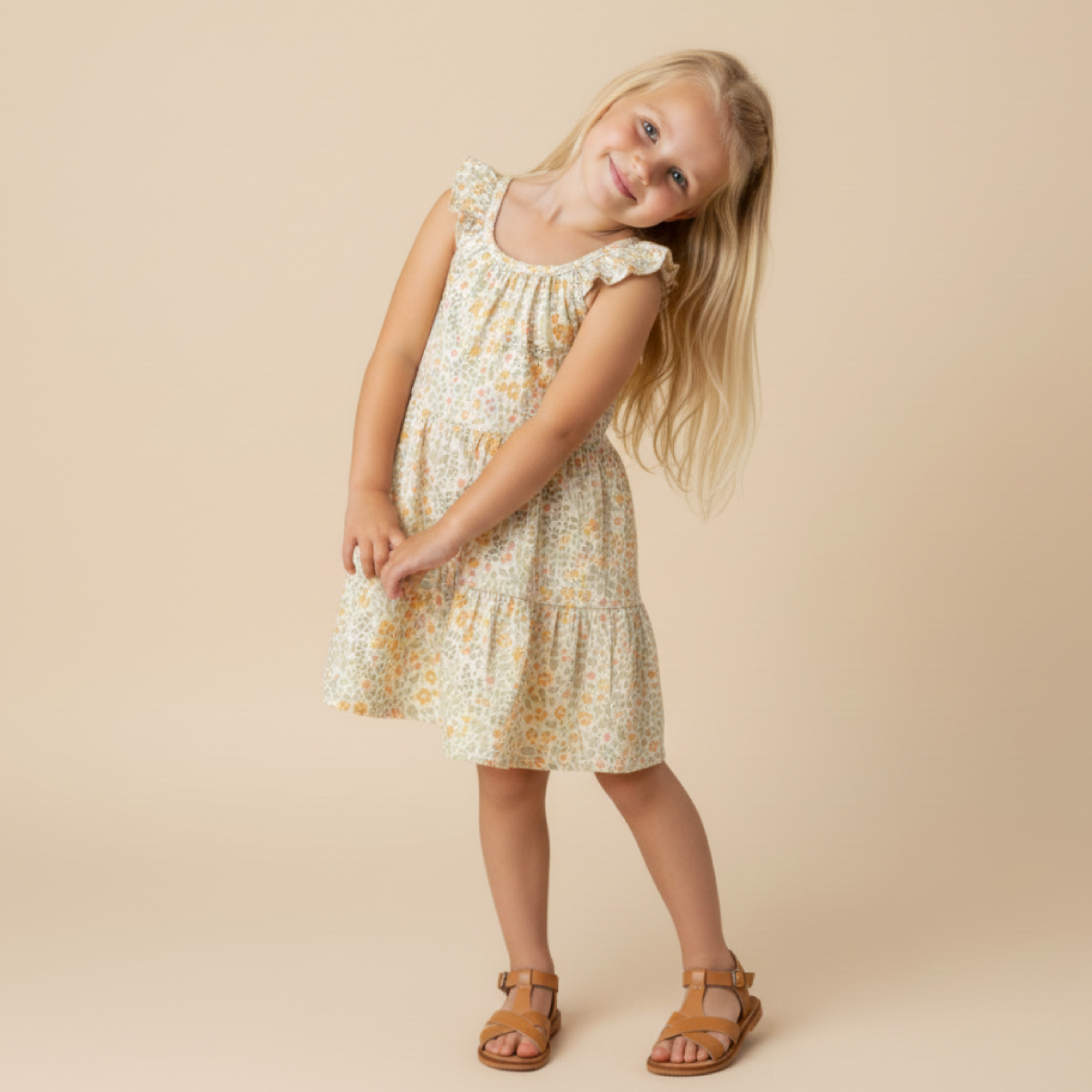 Organic Ruffle Tiered Dress - Bloomfield