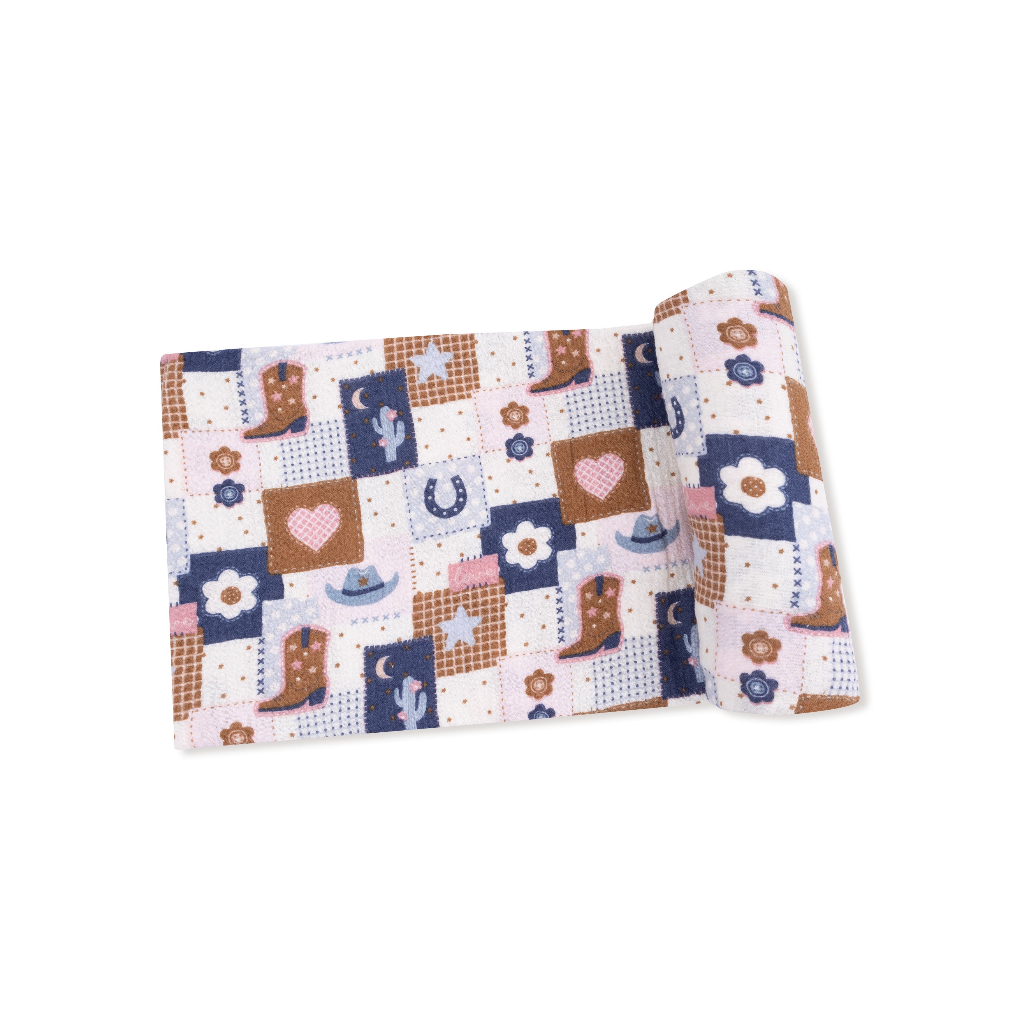 Patchwork Cowgirl - Swaddle Blanket