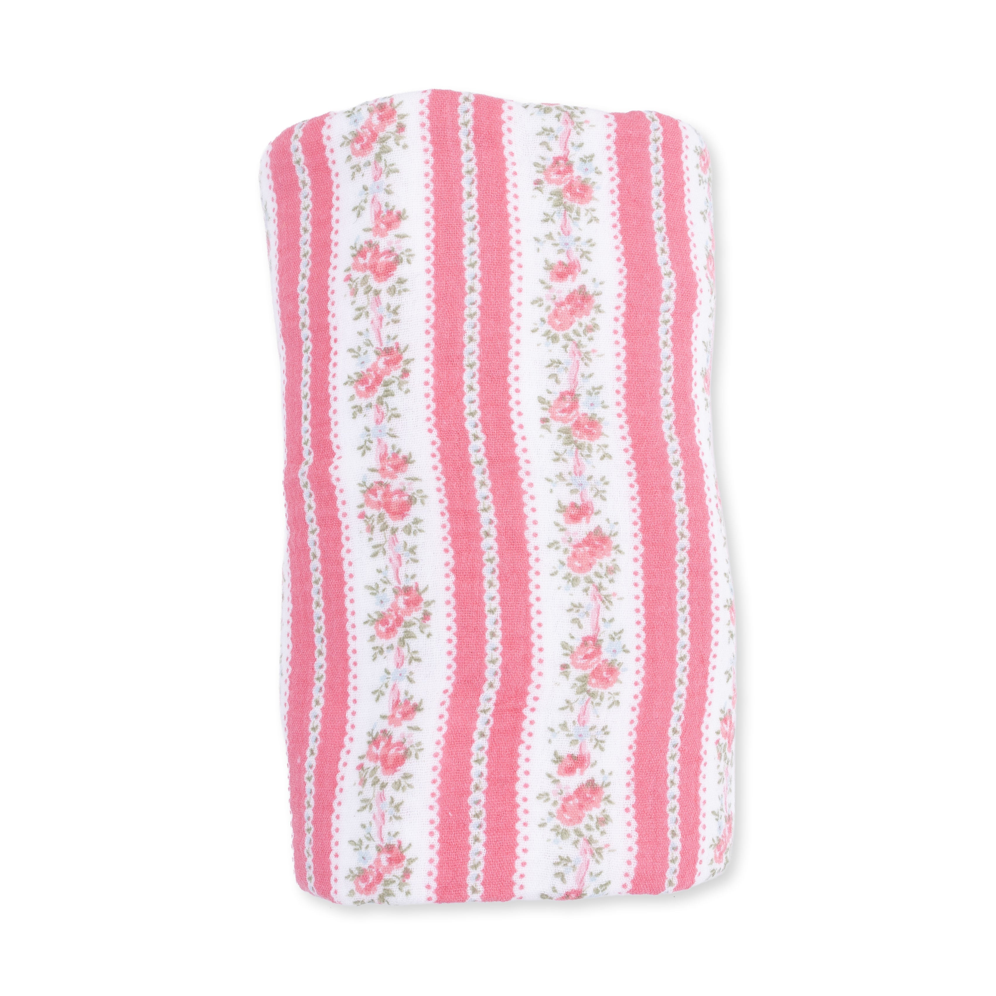 Suzie Floral Stripe - Swaddle Blanket
