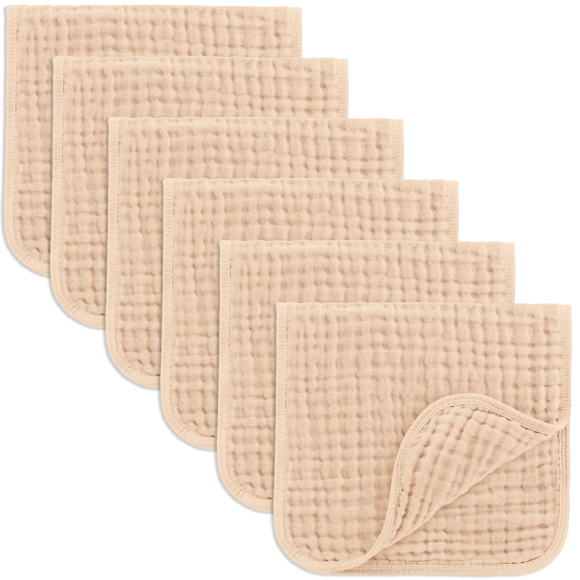 Muslin Burp Cloths in Cream
