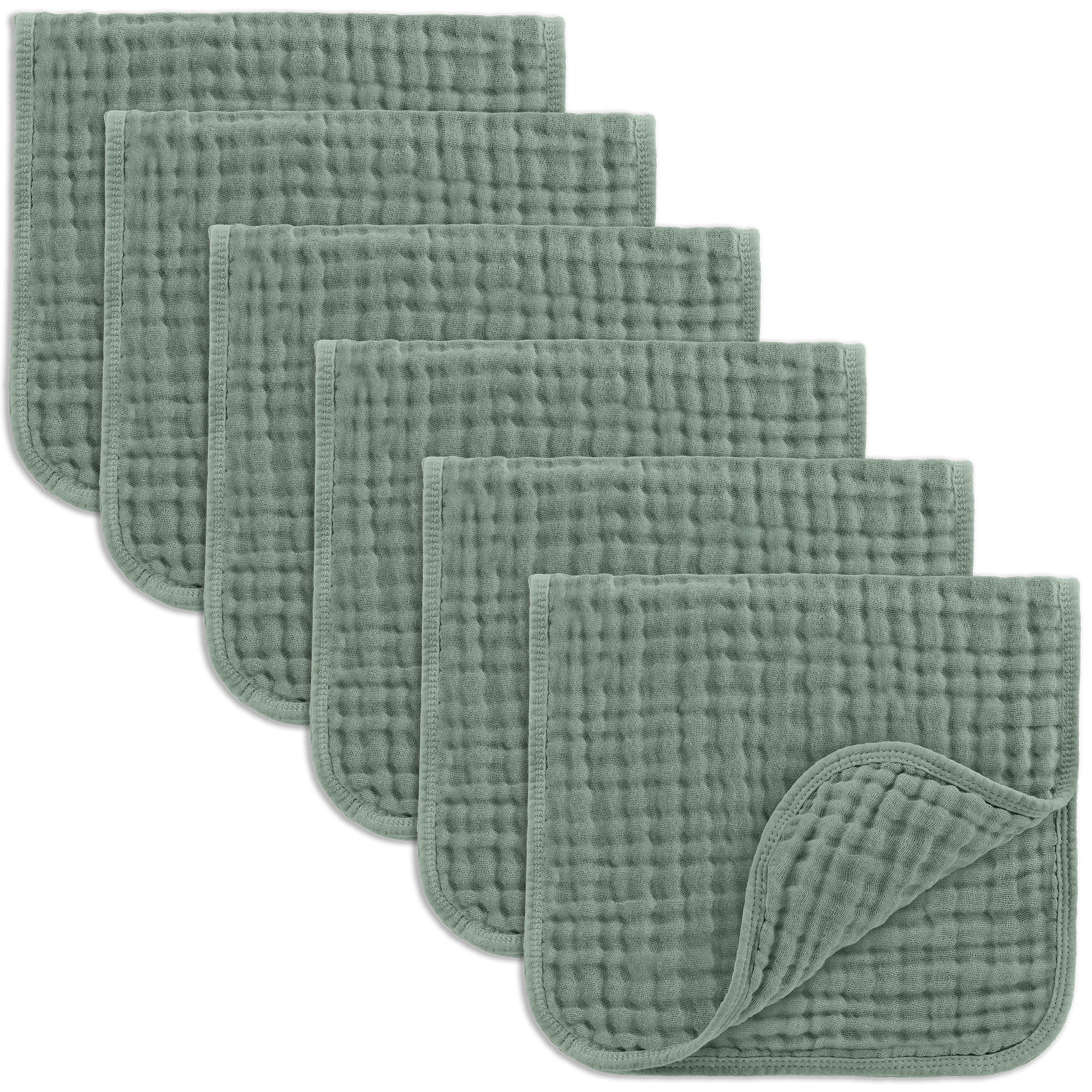 Muslin Burp Cloths  in Fern