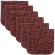 Muslin Burp Cloths  in Wine