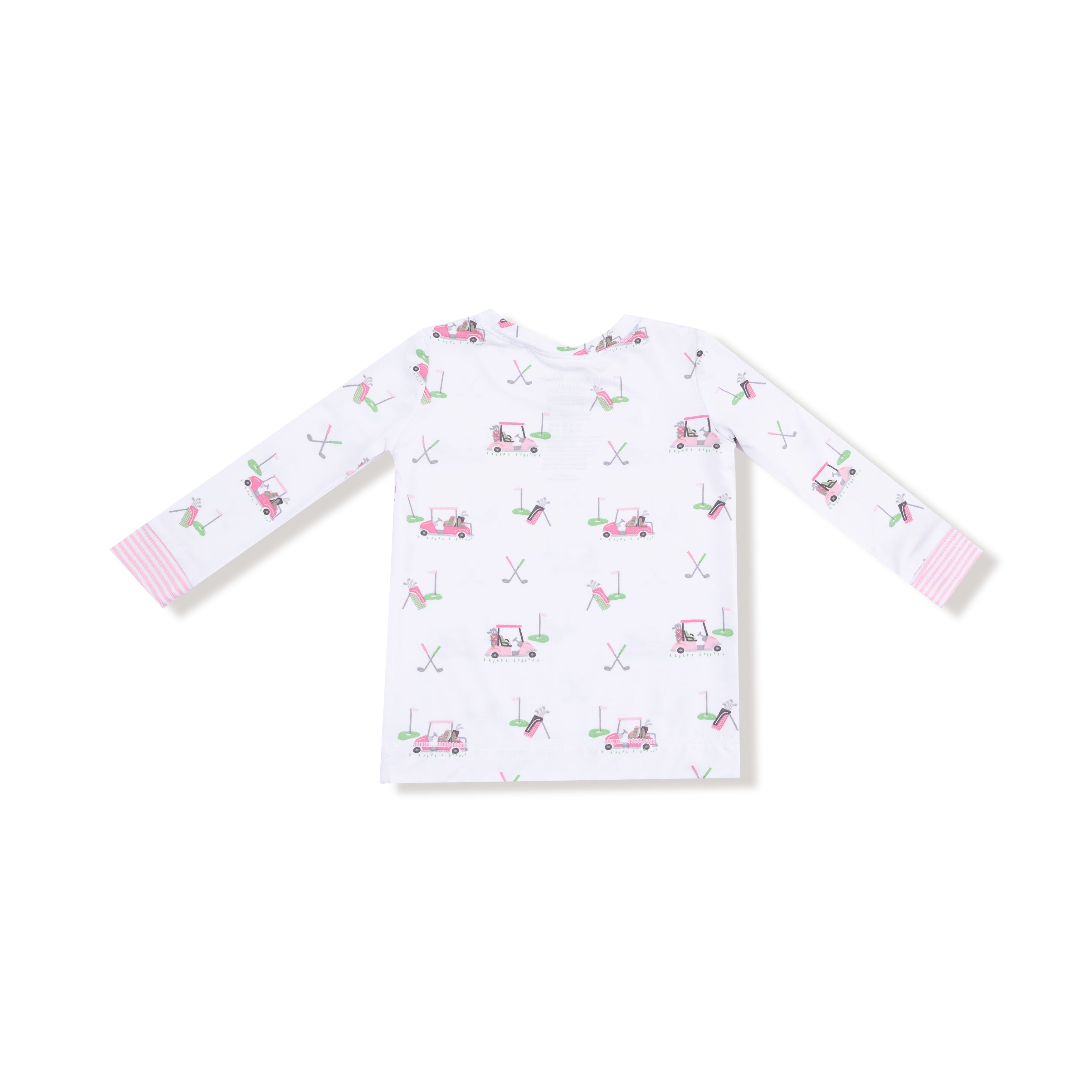Baby Golf Carts - Pink - Long Sleeve Loungewear Set