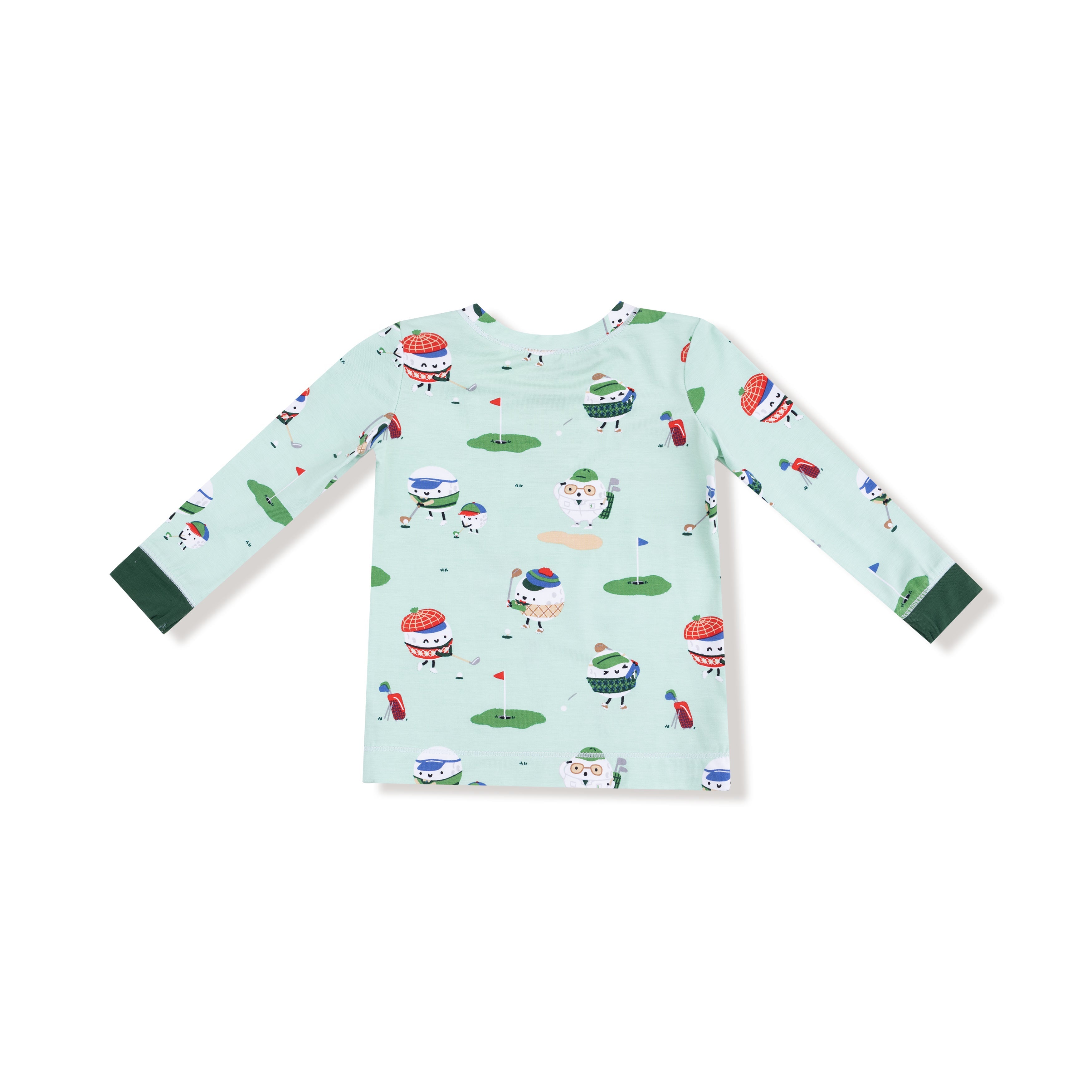 Golf Pros - Green - Long Sleeve Loungewear Set