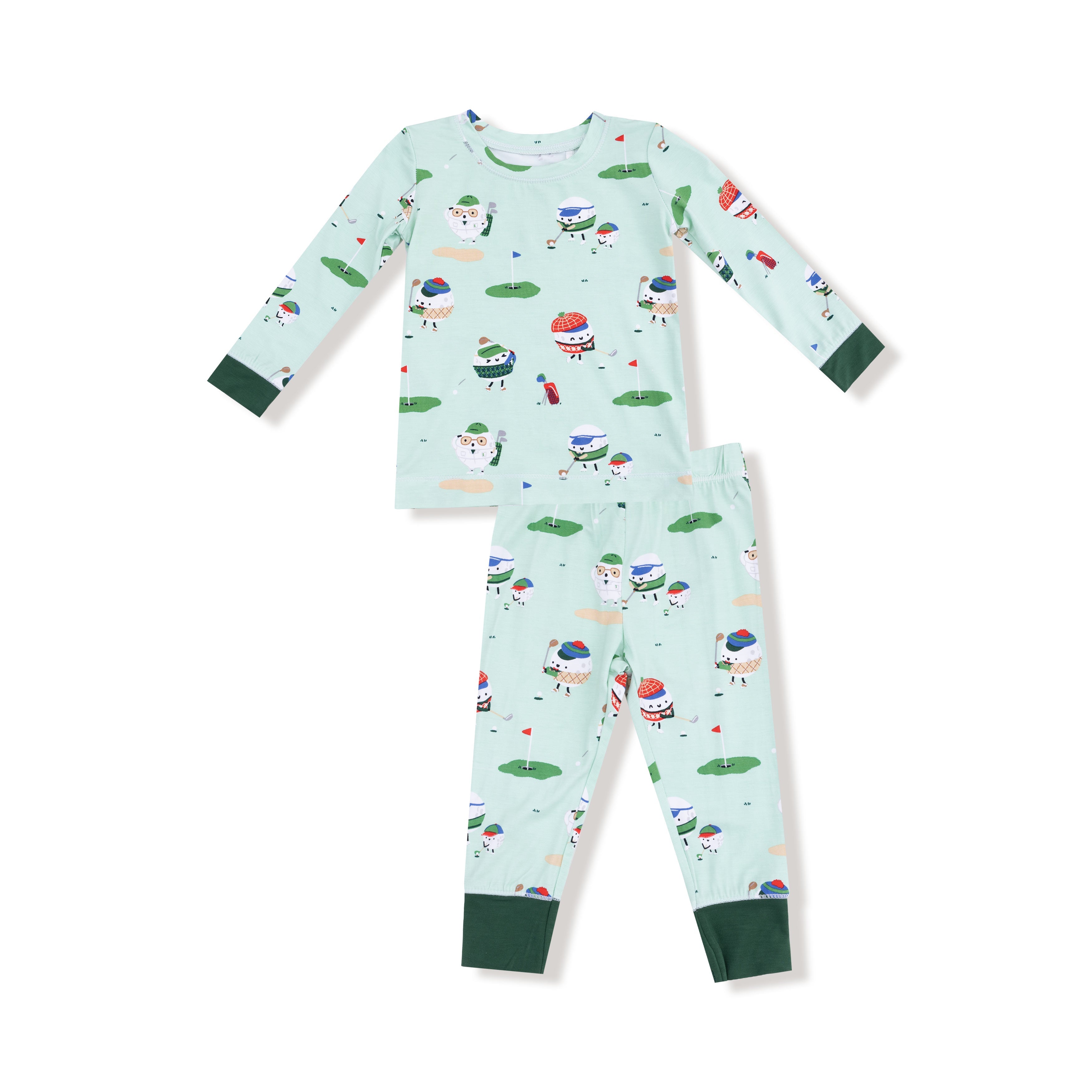 Golf Pros - Green - Long Sleeve Loungewear Set
