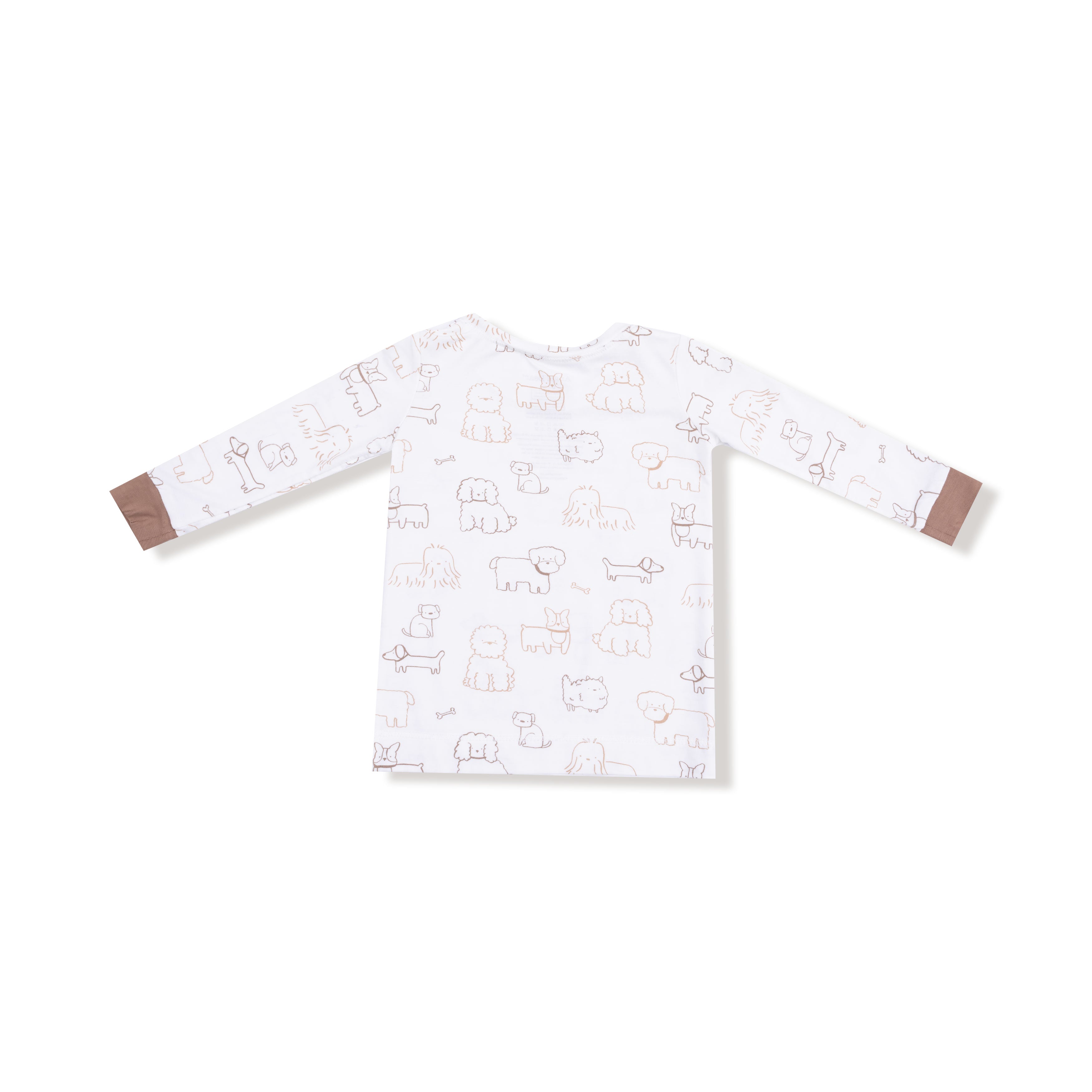 Neutral Pups - Long Sleeve Loungewear Set