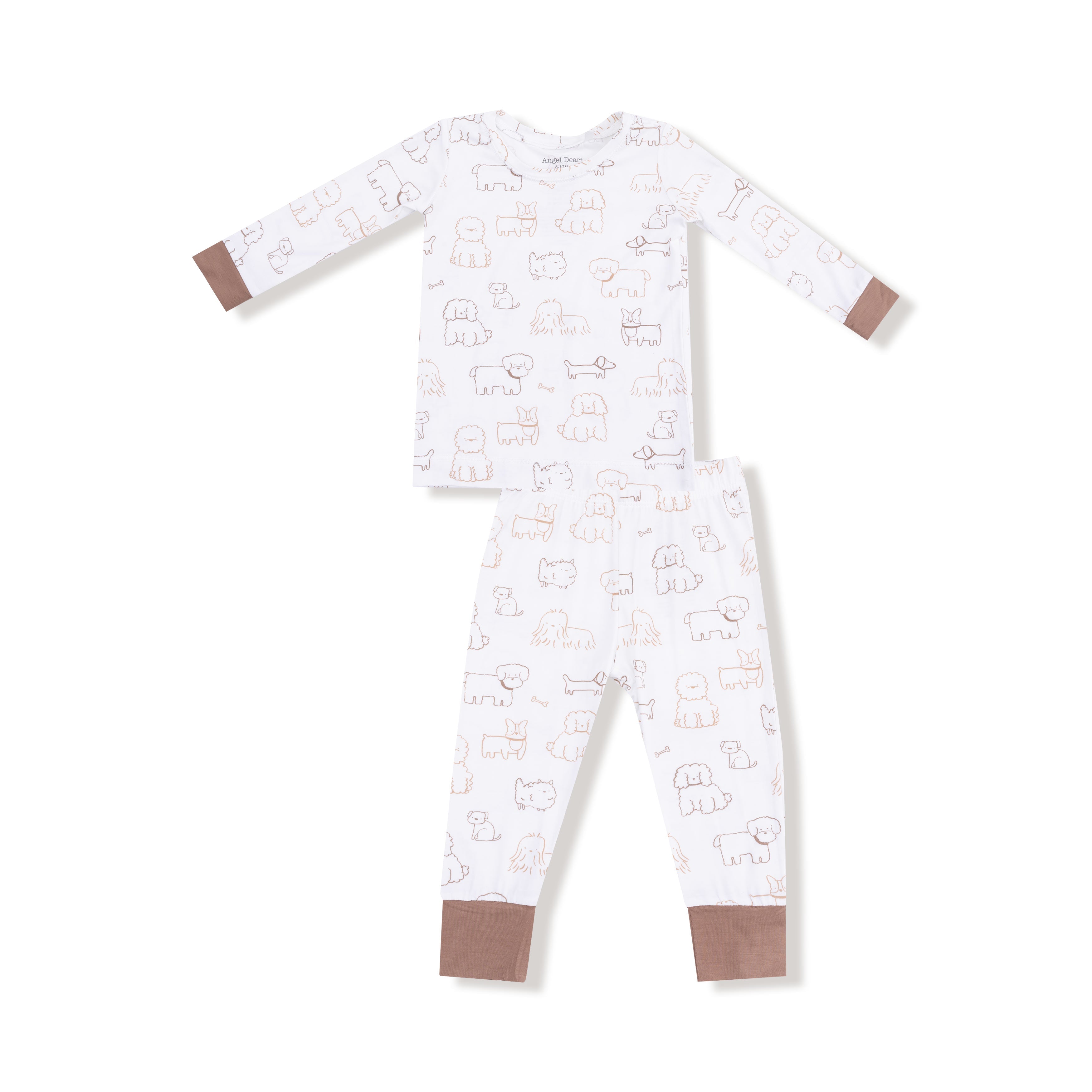 Neutral Pups - Long Sleeve Loungewear Set