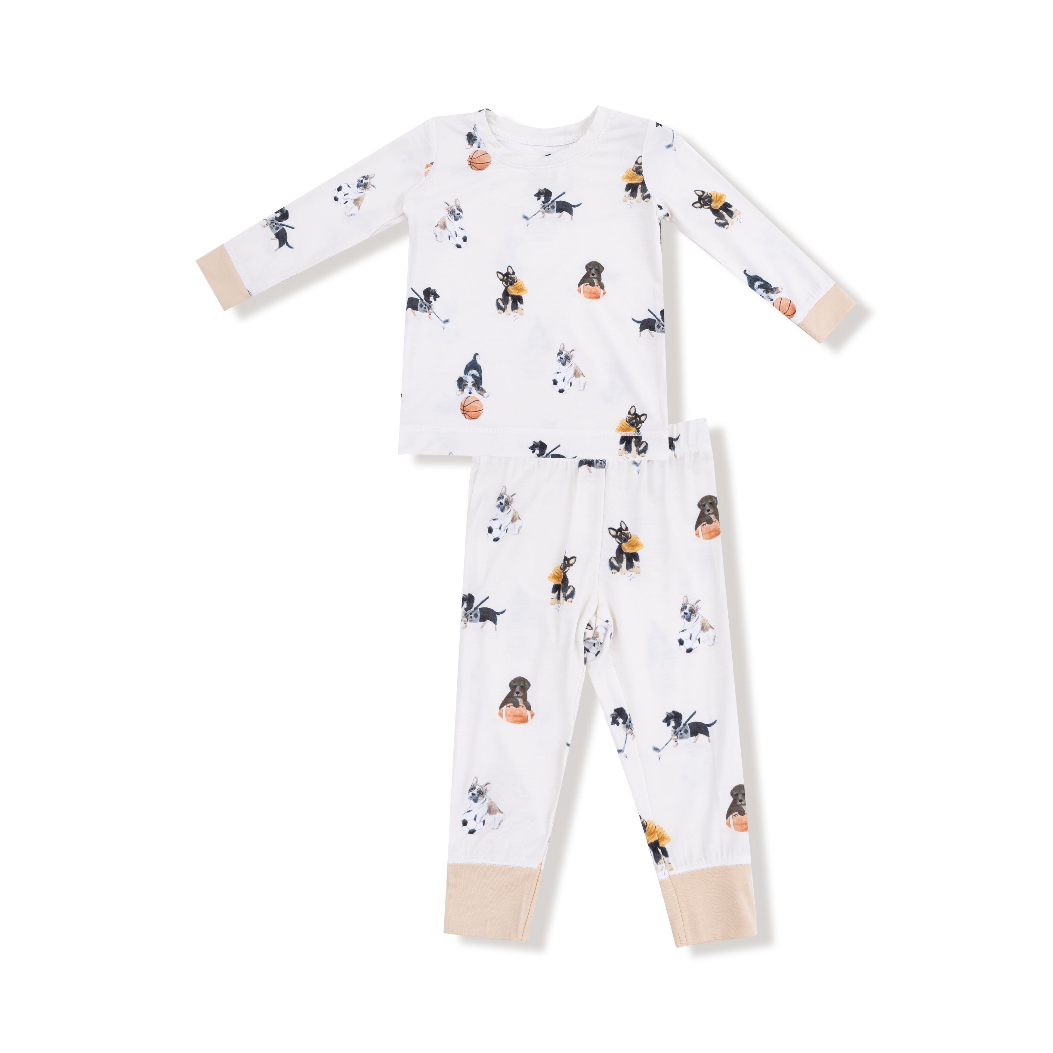 Sporty Puppies - Long Sleeve Loungewear Set