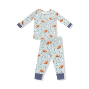 Touchdown Time - Grey Mist - Long Sleeve Loungewear Set