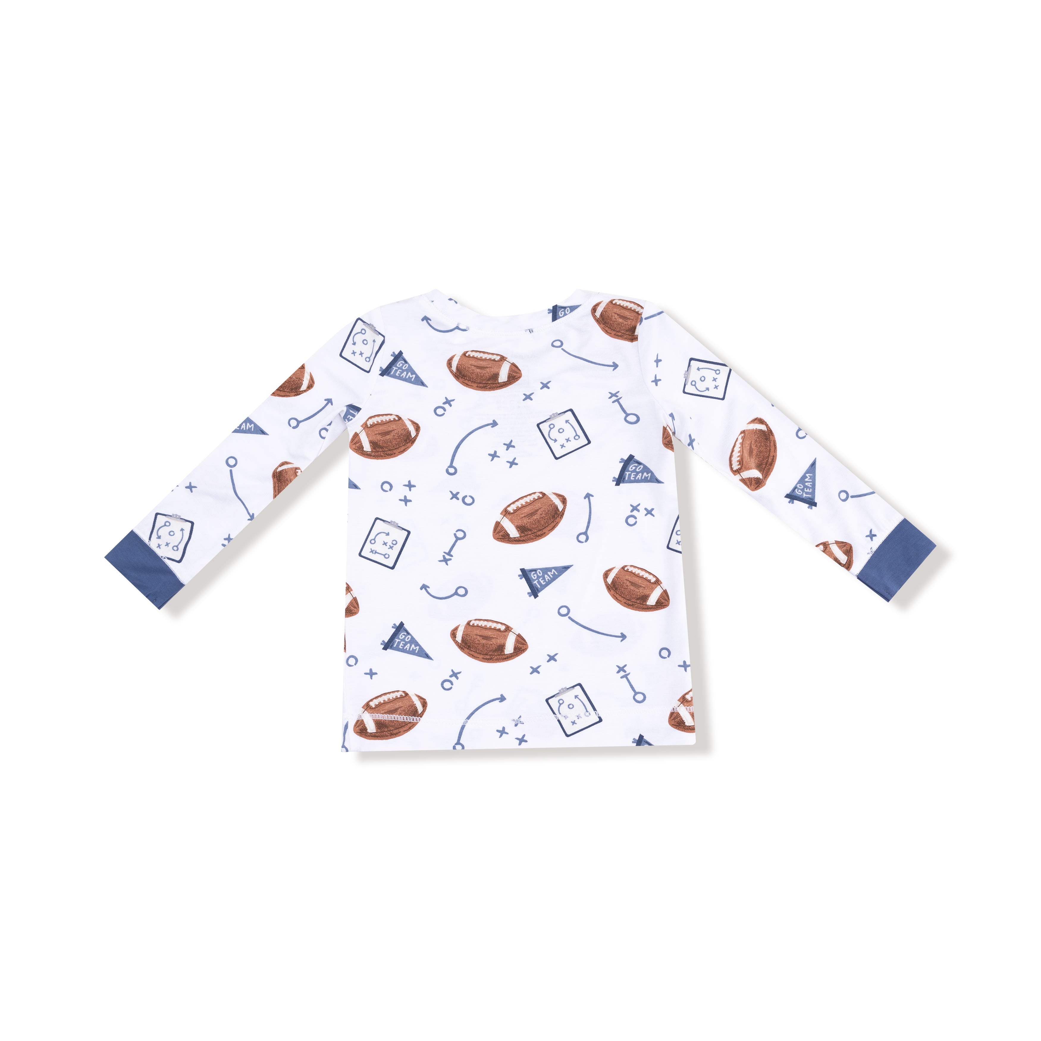 Touchdown Time - Navy - Long Sleeve Loungewear Set