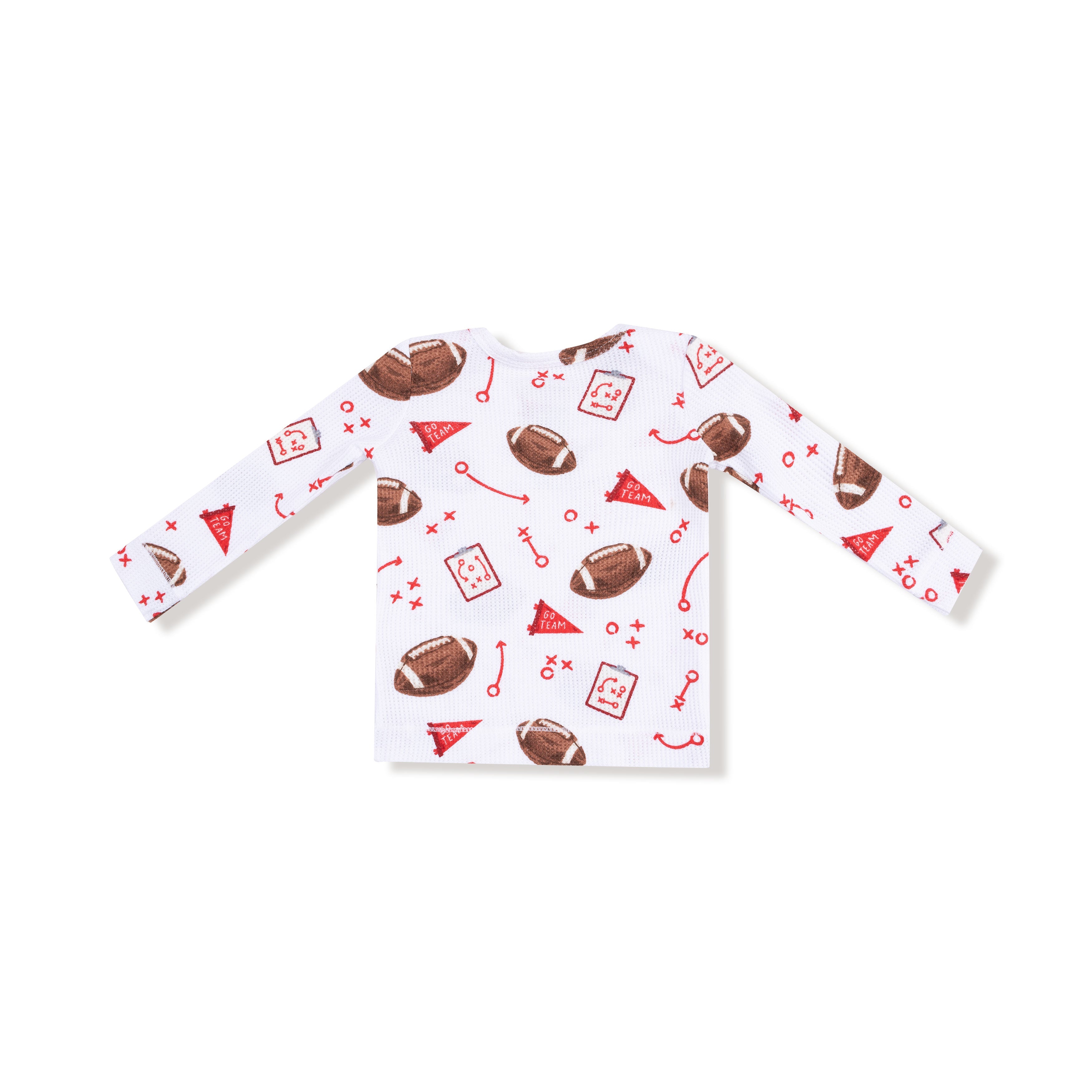 Touchdown Time - Red - Long Sleeve Loungewear Set