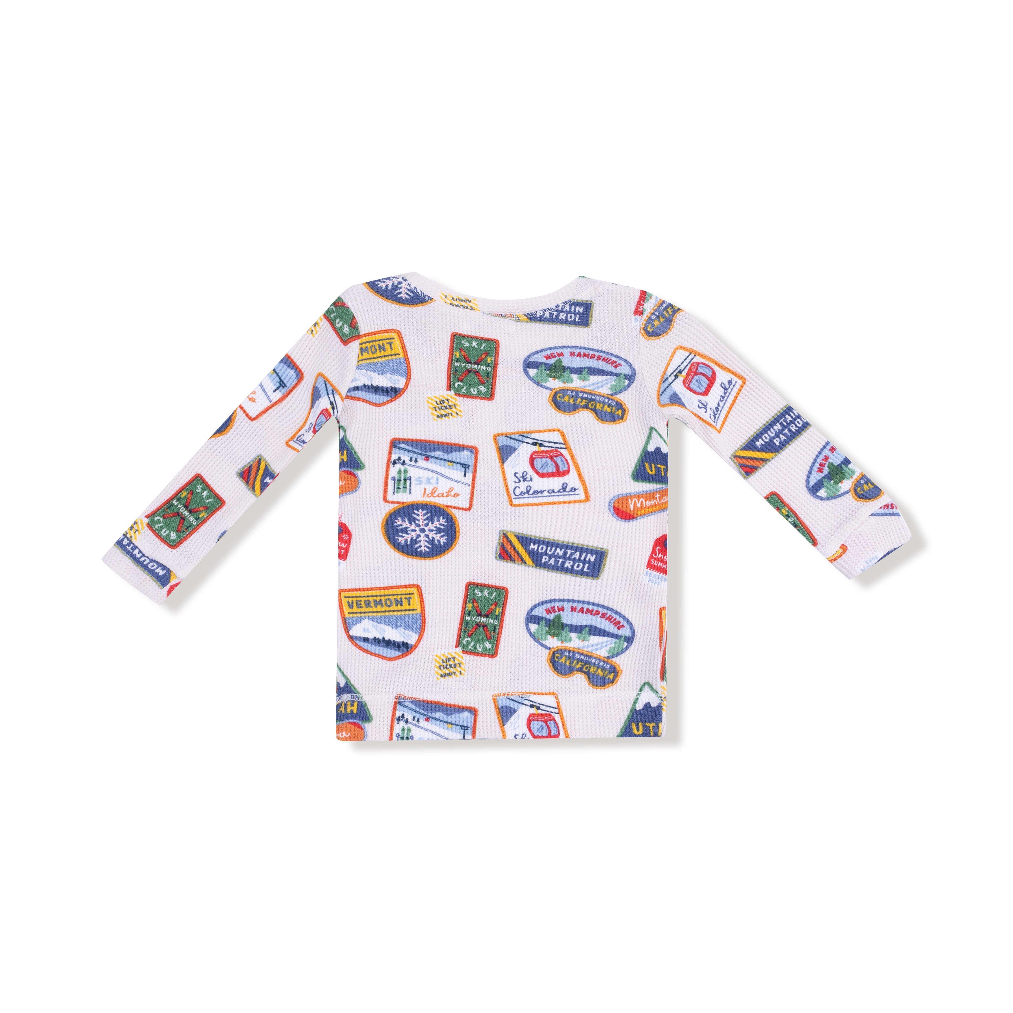 Vintage State Snow Sport Patches - Long Sleeve Loungewear Set