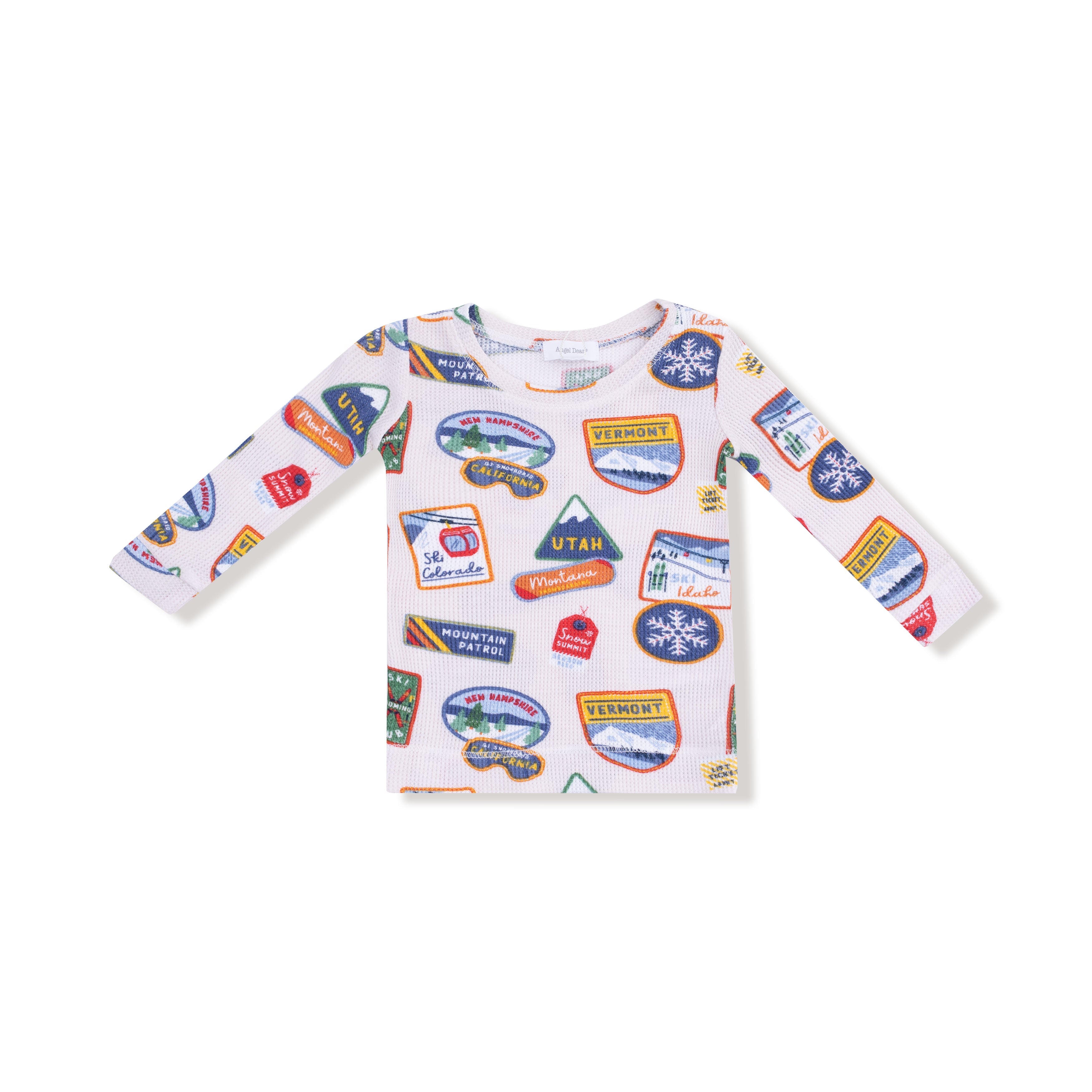 Vintage State Snow Sport Patches - Long Sleeve Loungewear Set