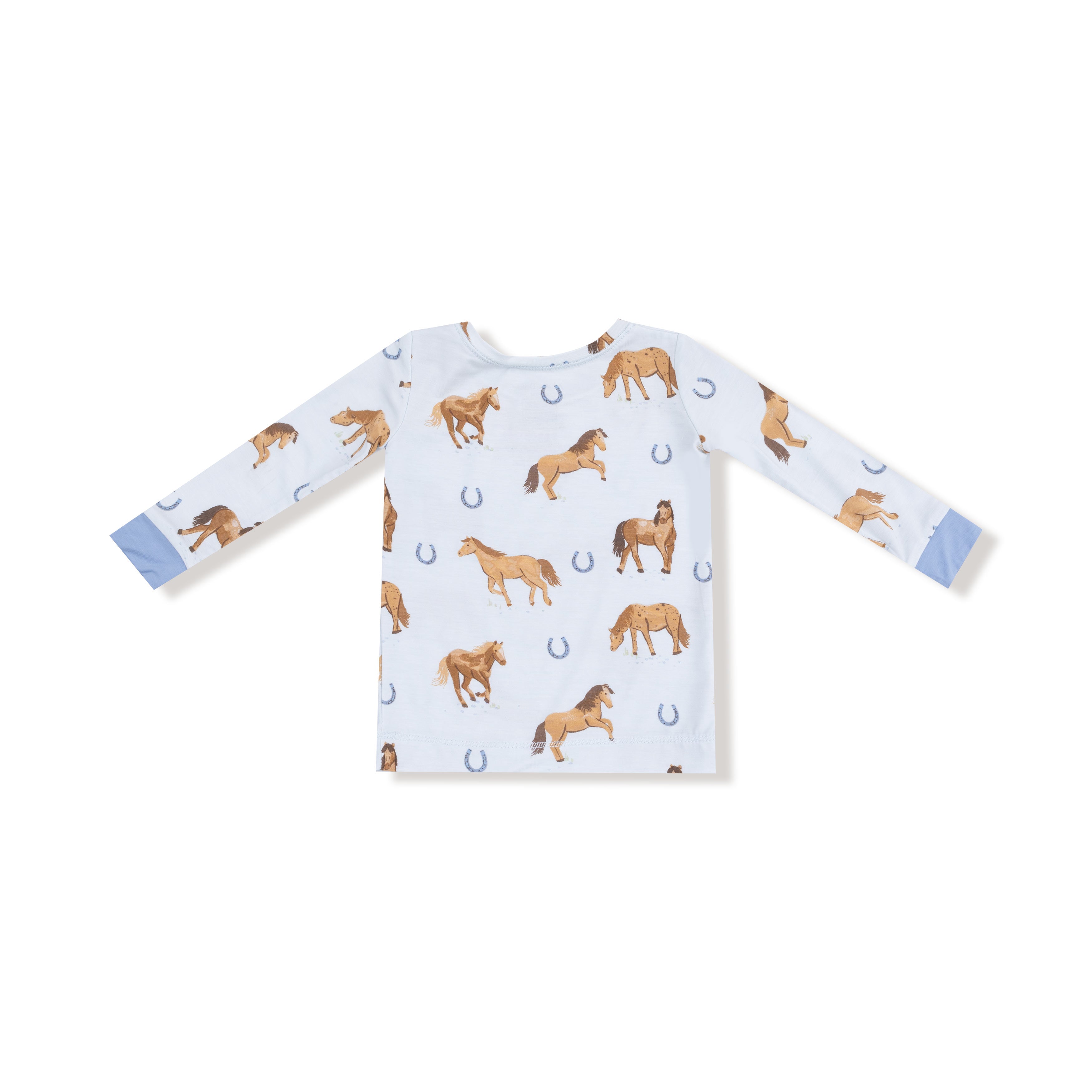 Horses - Blue - Long Sleeve Loungewear Set