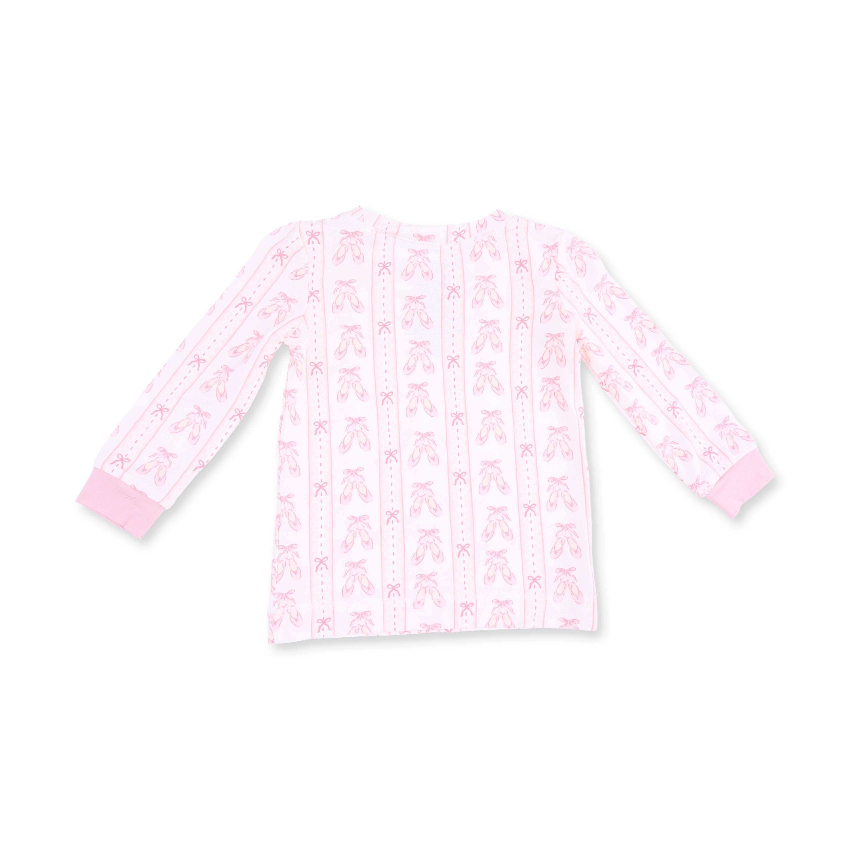 Ballet Shoes Ribbon Stripe - Long Sleeve Loungewear Set
