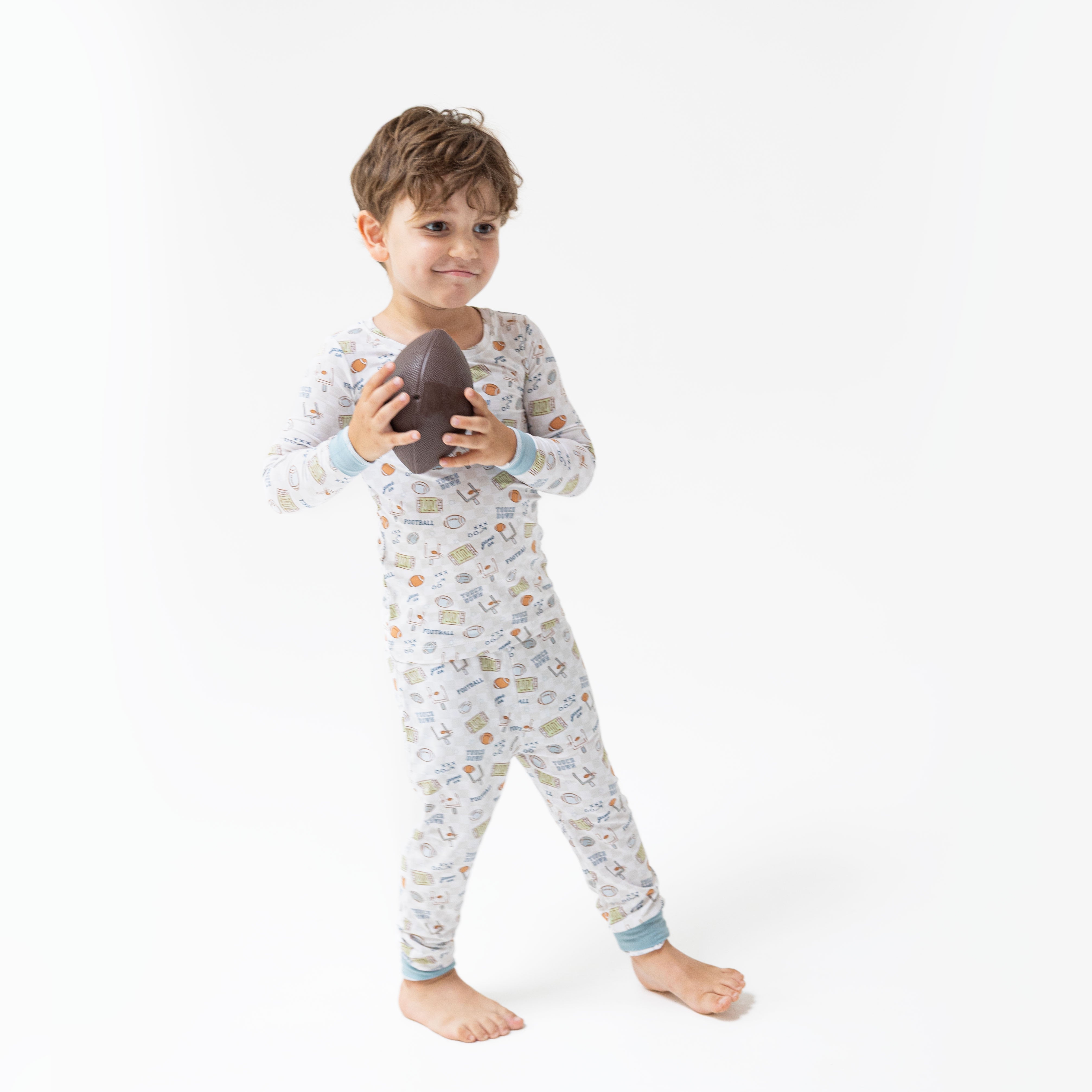 Football Check - Long Sleeve Loungewear Set