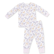 Floral Deer - Long Sleeve Loungewear Set