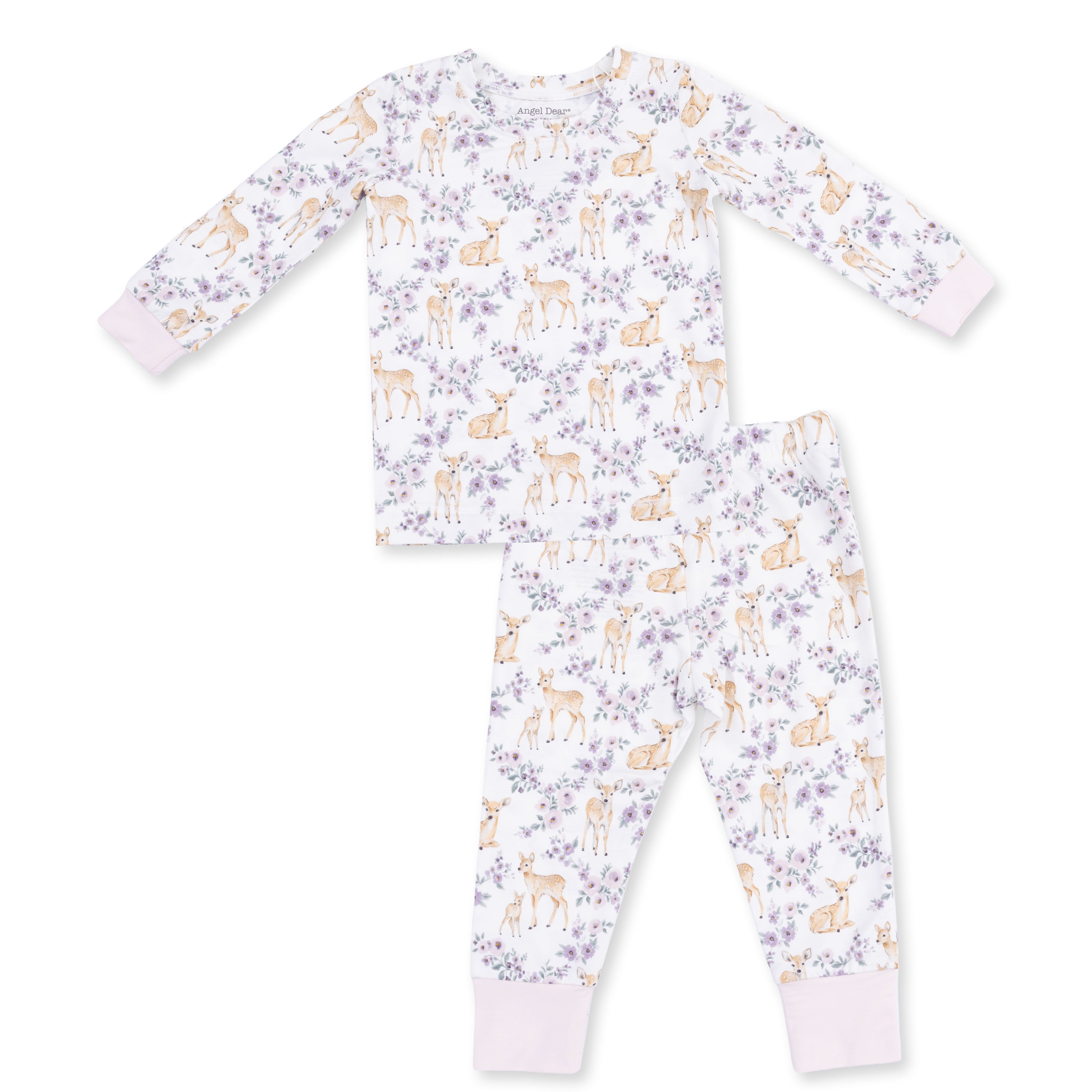 Floral Deer - Long Sleeve Loungewear Set