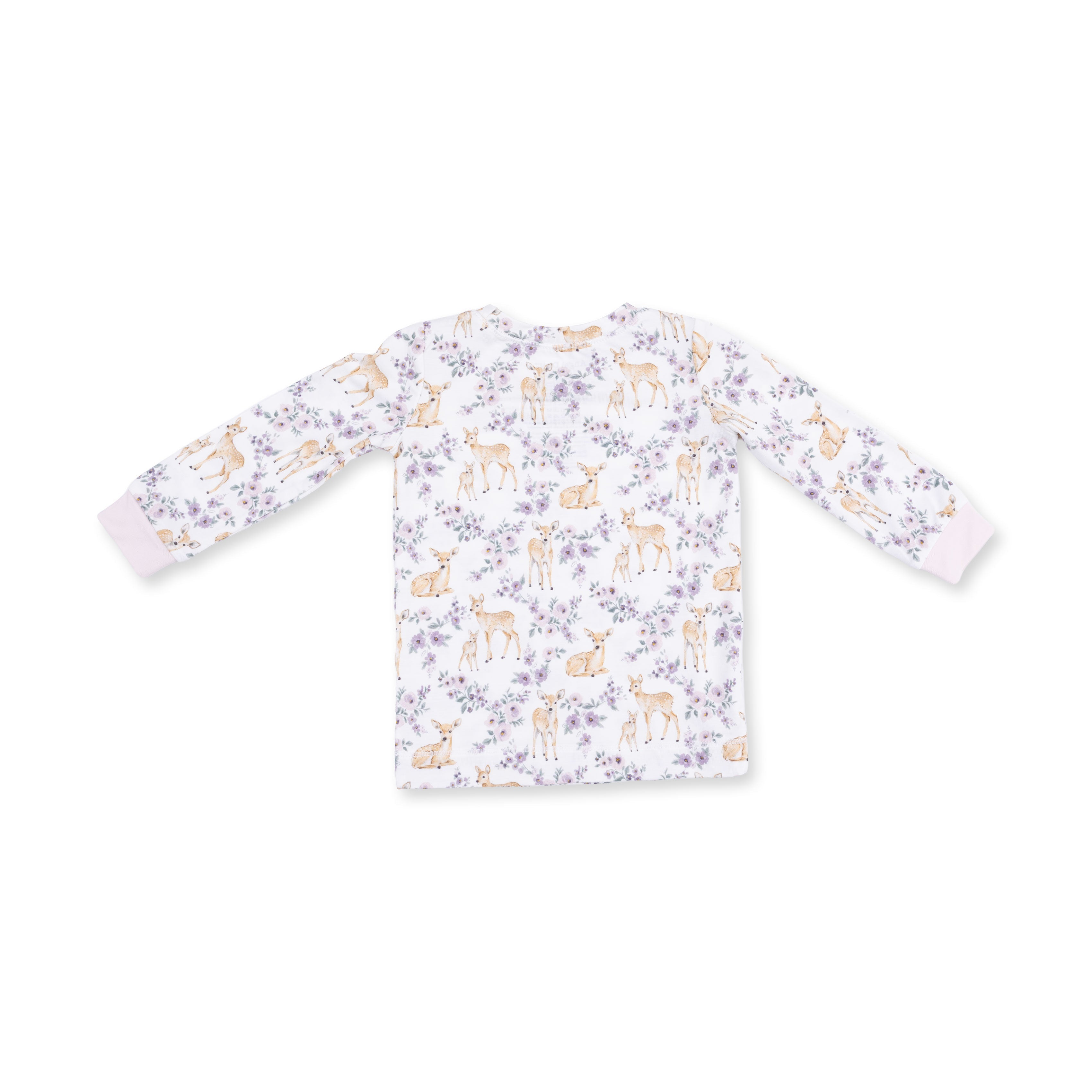 Floral Deer - Long Sleeve Loungewear Set