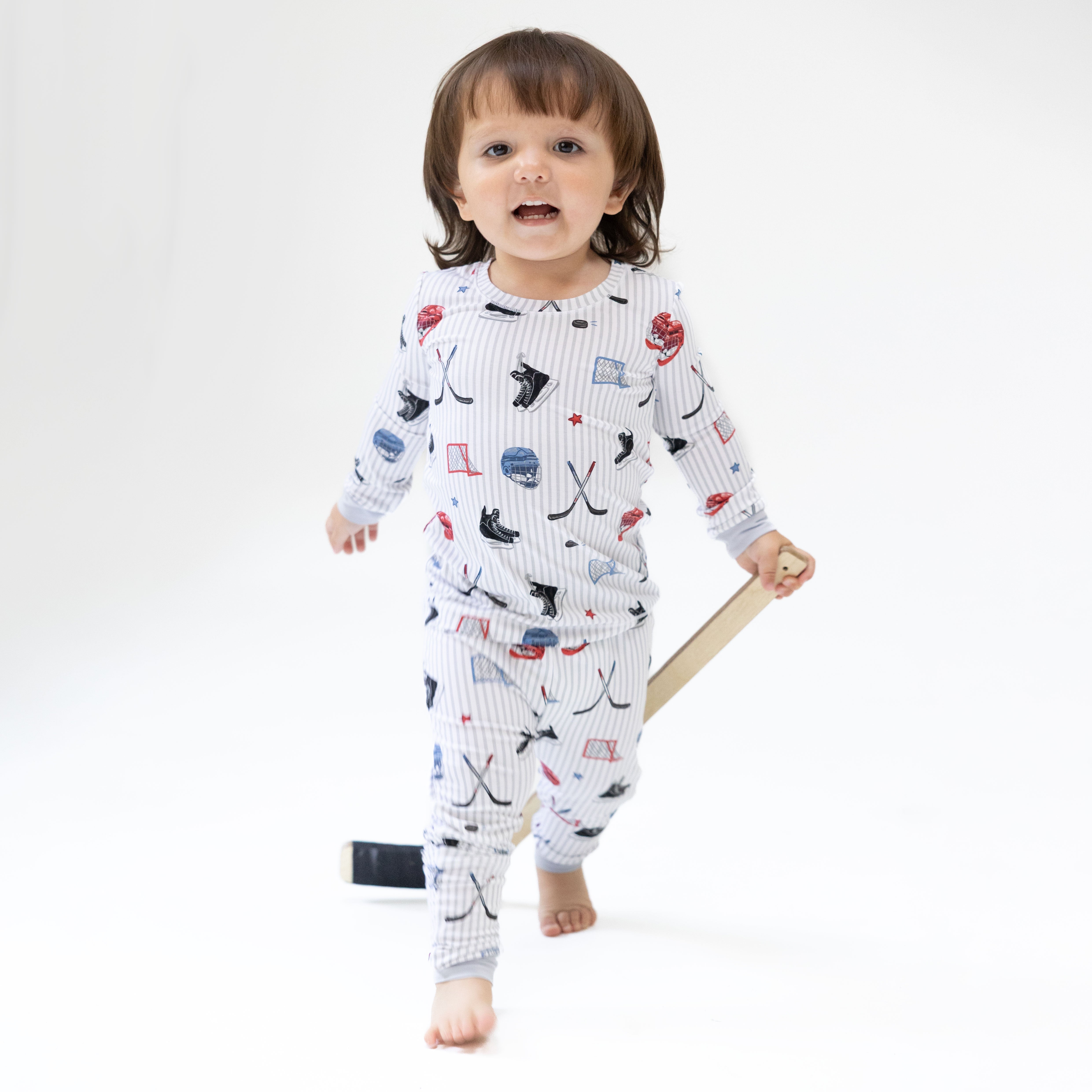Hockey Stripe - Long Sleeve Loungewear Set