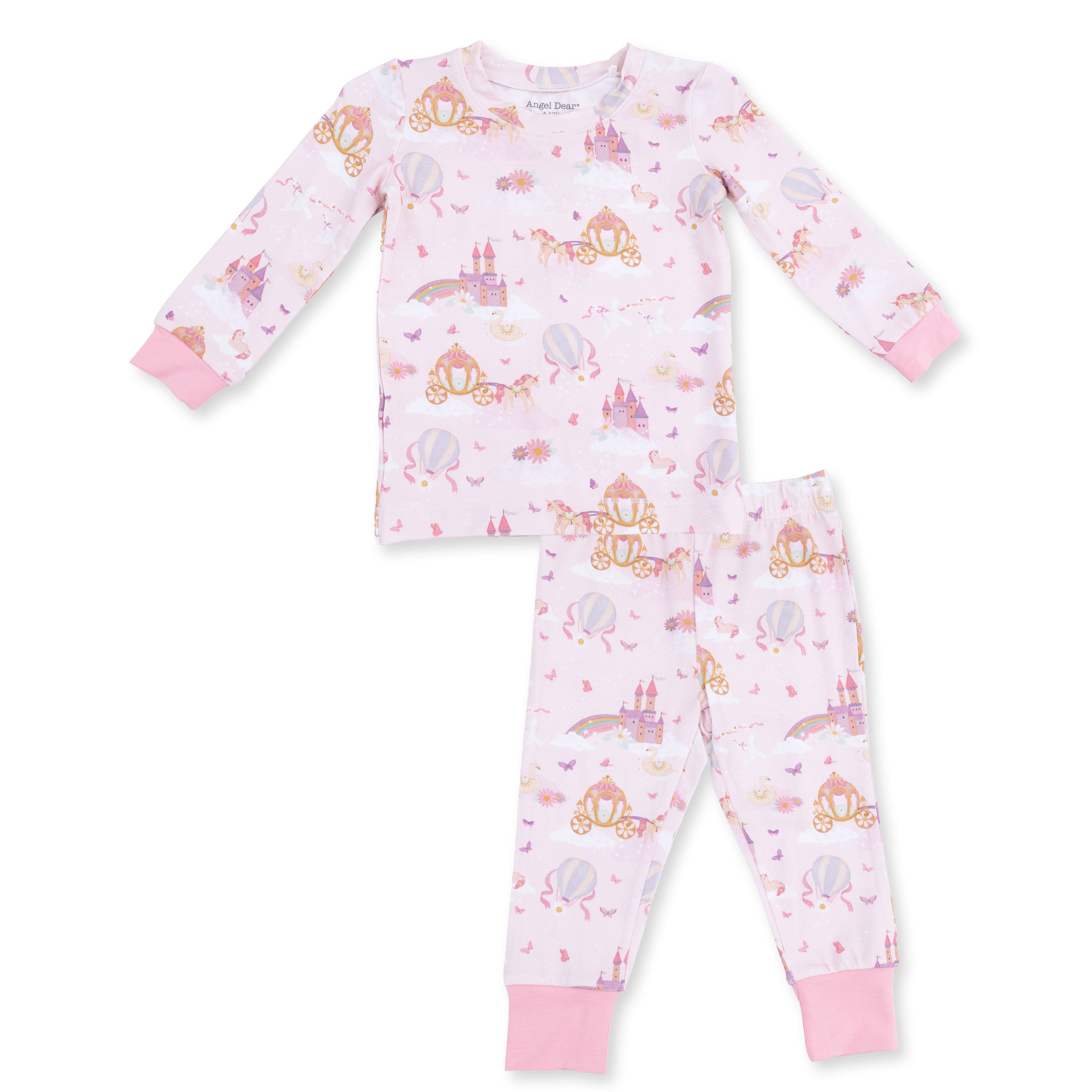 Princess Unicorns and Castle - Long Sleeve Loungewear Set