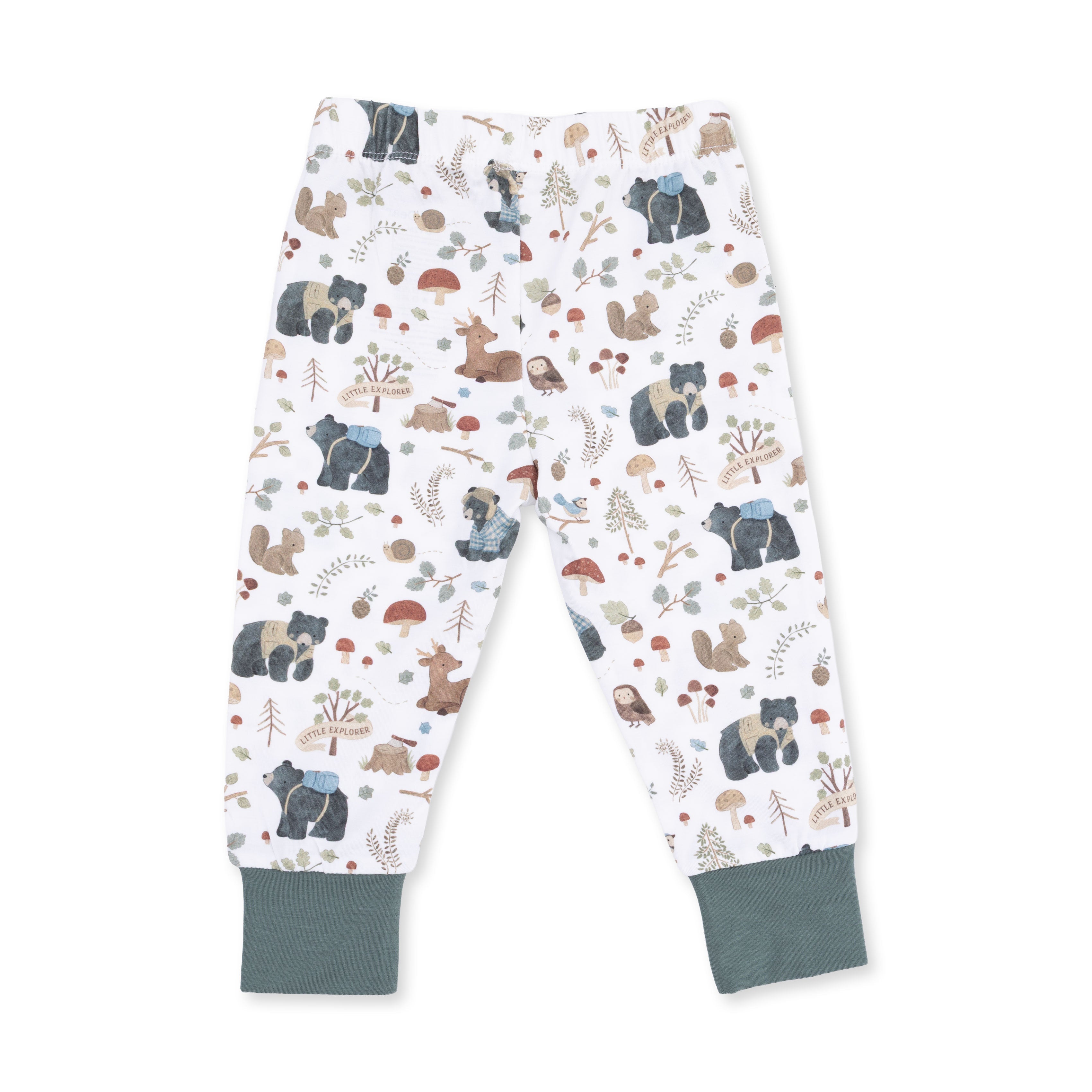 Southern Woodland Animals Green - Long Sleeve Loungewear Set
