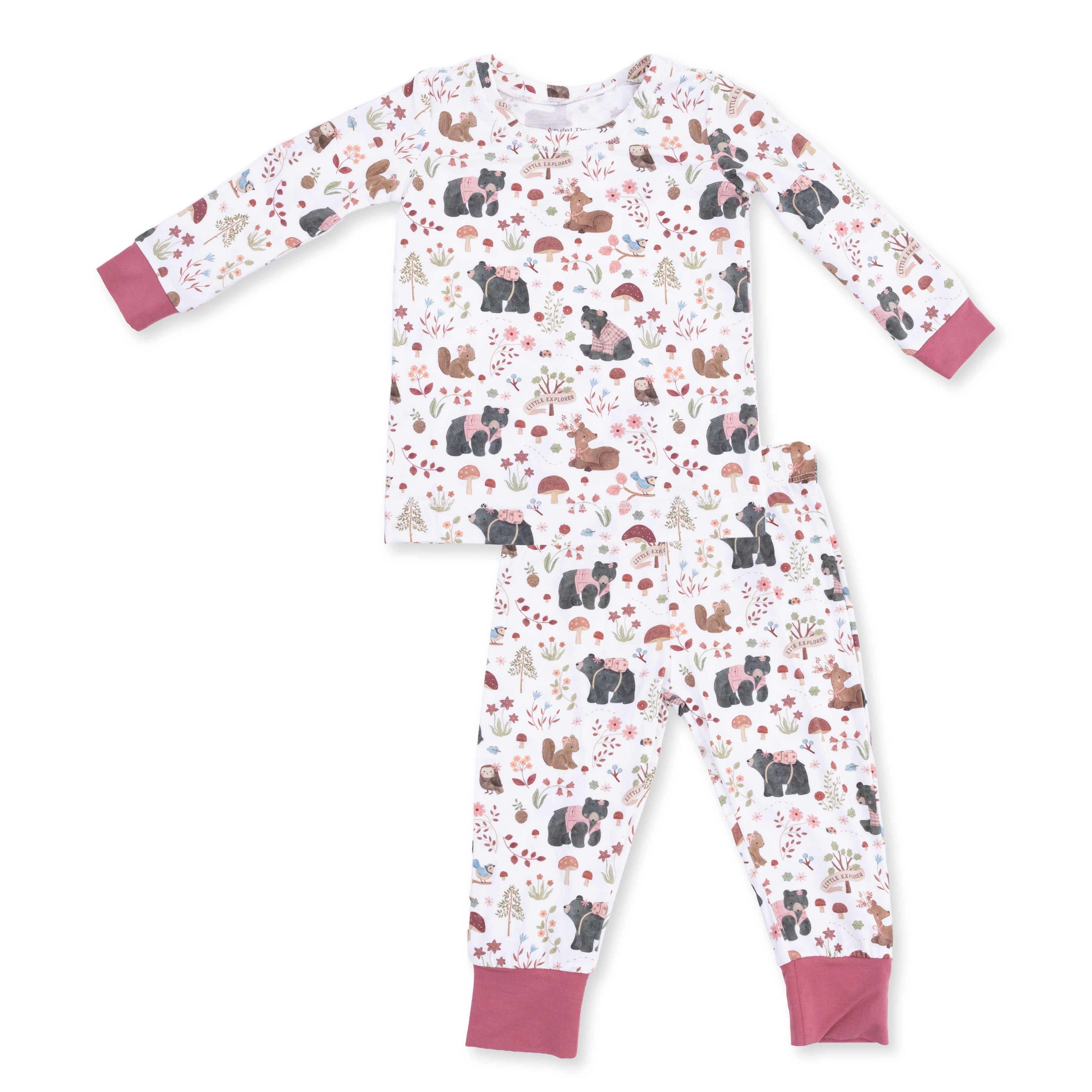 Southern Woodland Animals Pink - Long Sleeve Loungewear Set