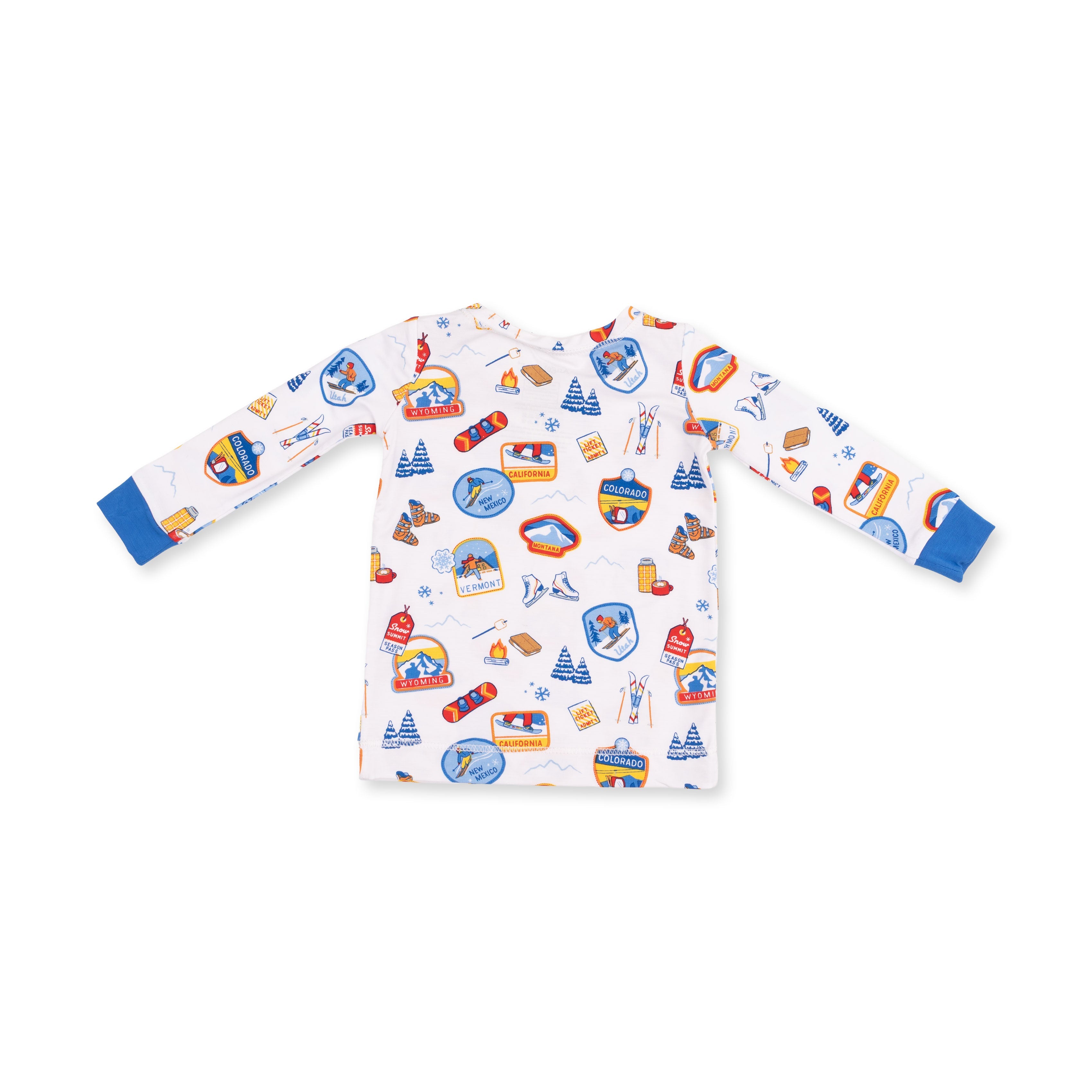Vintage Ski Patches - Long Sleeve Loungewear Set