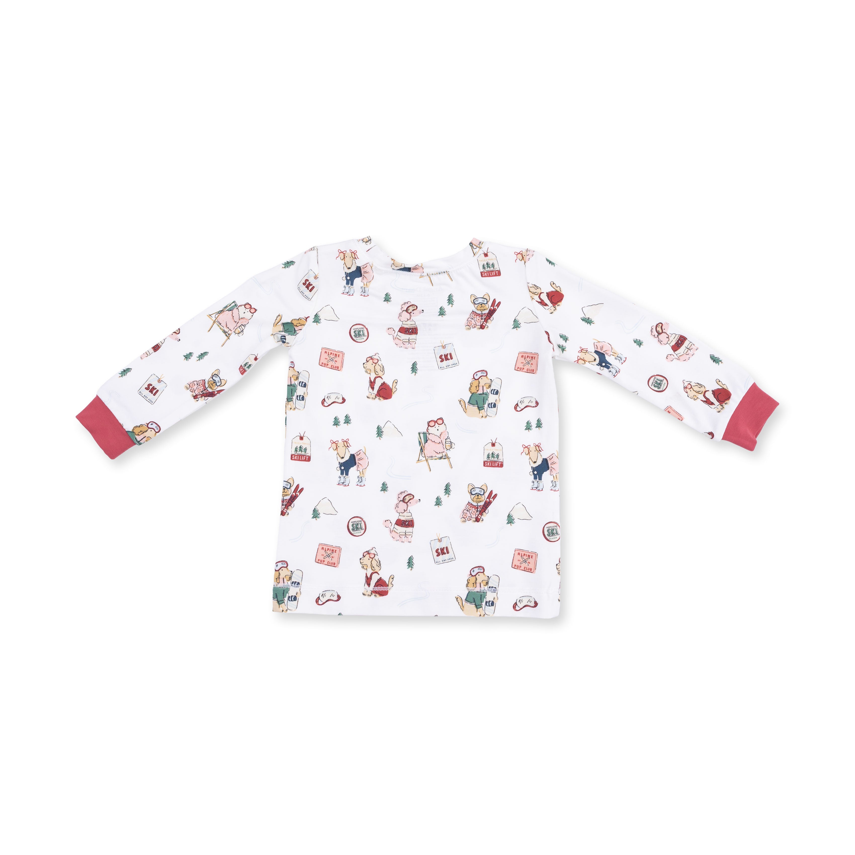 Winter Sports Dogs Pink - Long Sleeve Loungewear Set