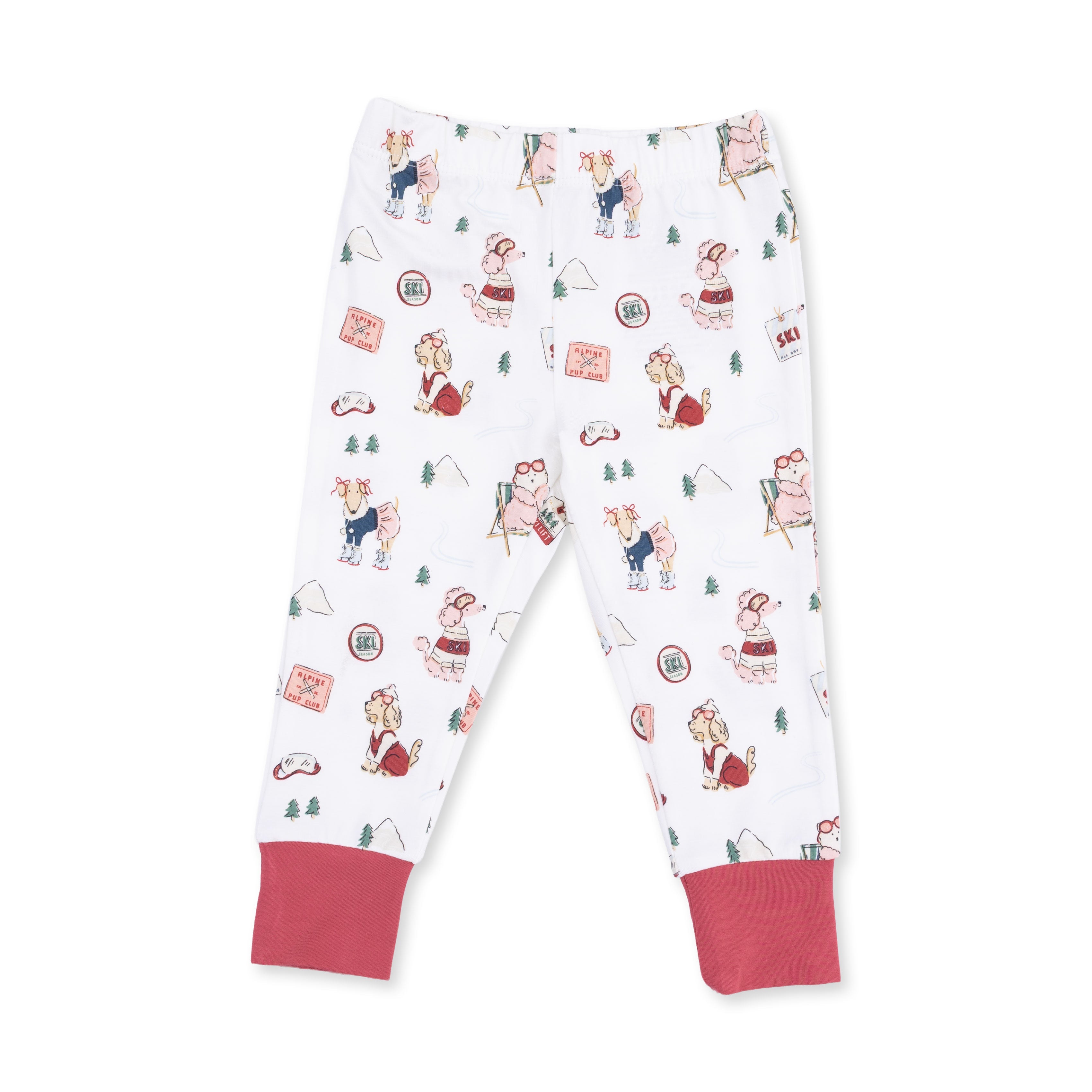 Winter Sports Dogs Pink - Long Sleeve Loungewear Set