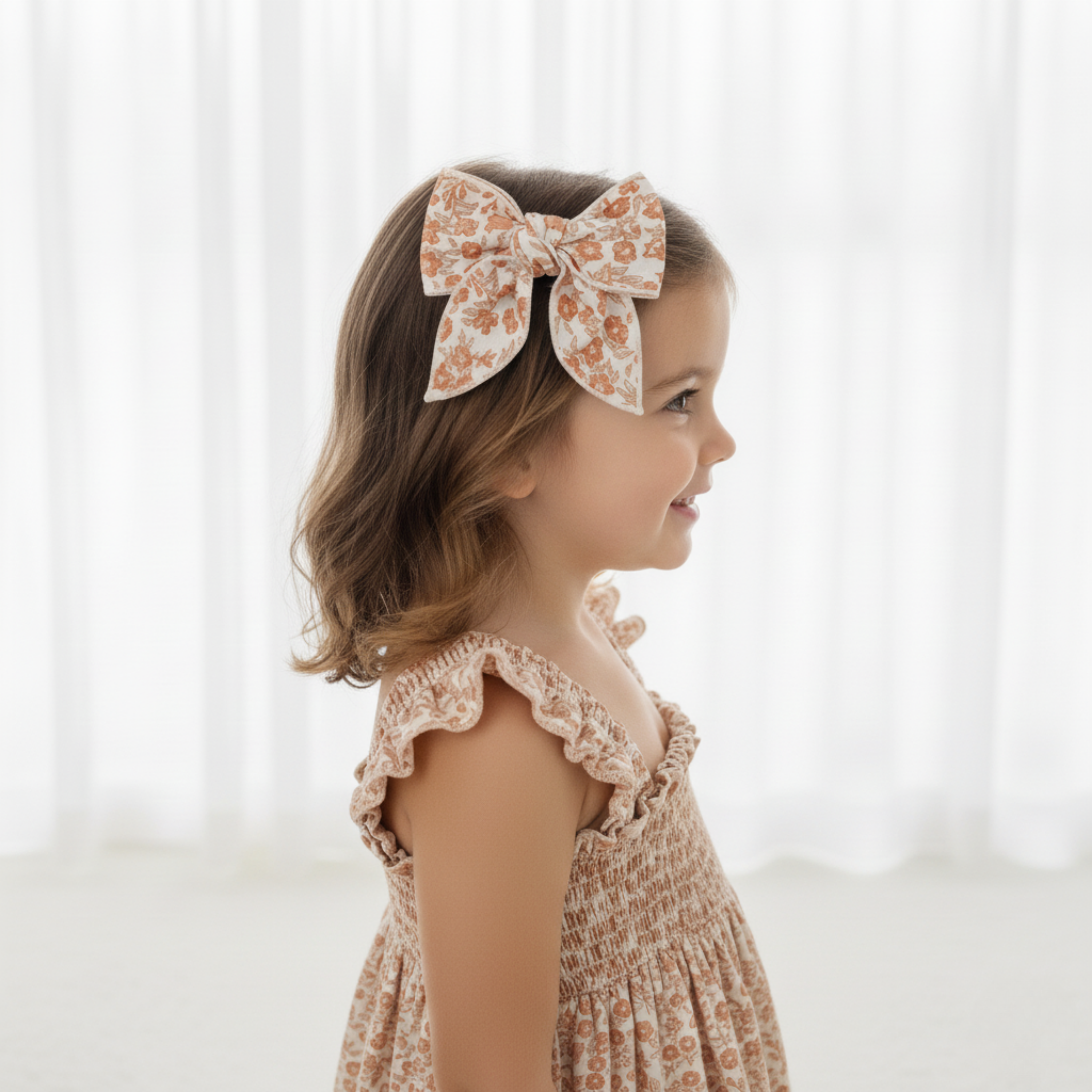 Organic Hair Bow Clip - Sienna