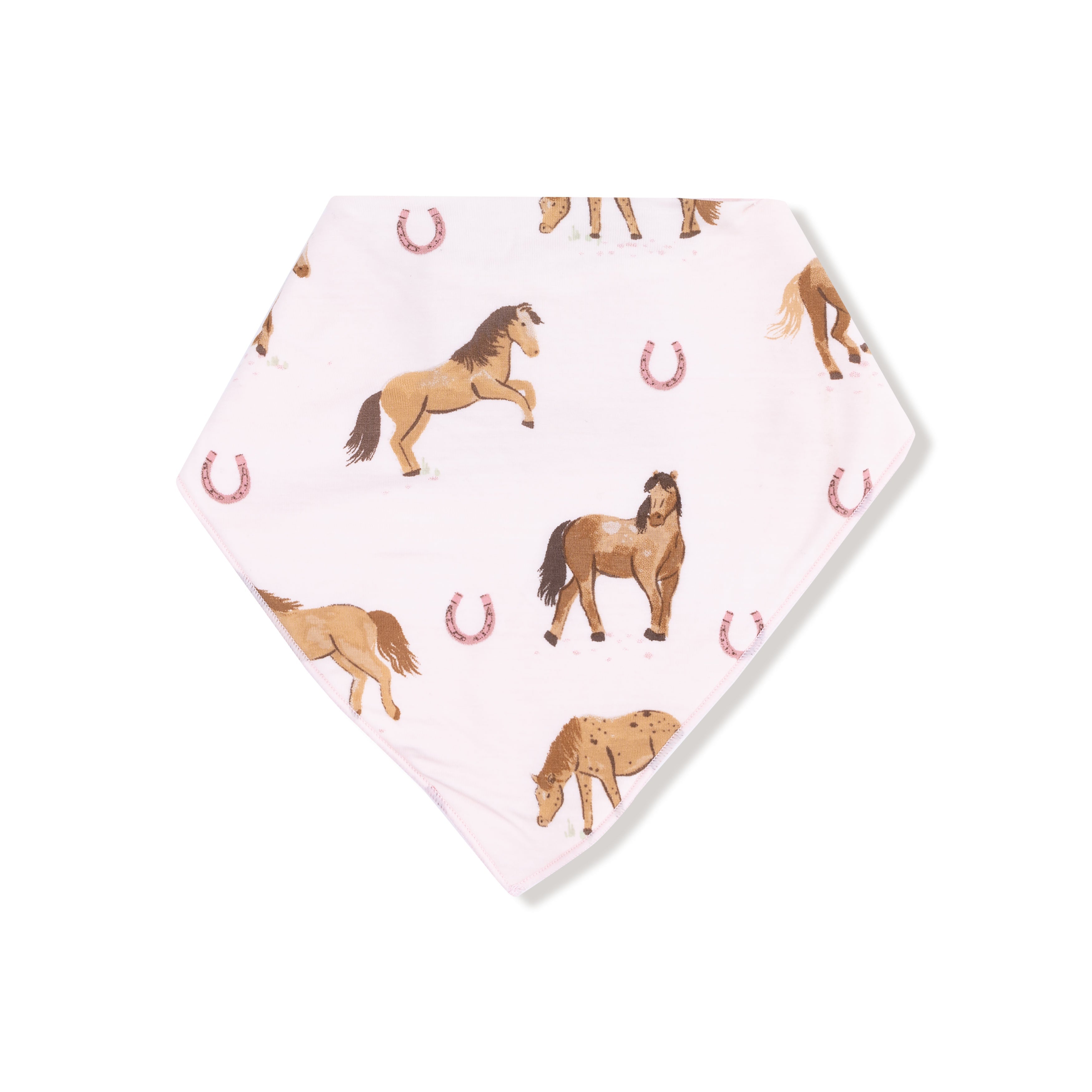 Horses - Pink - Bandana Bib