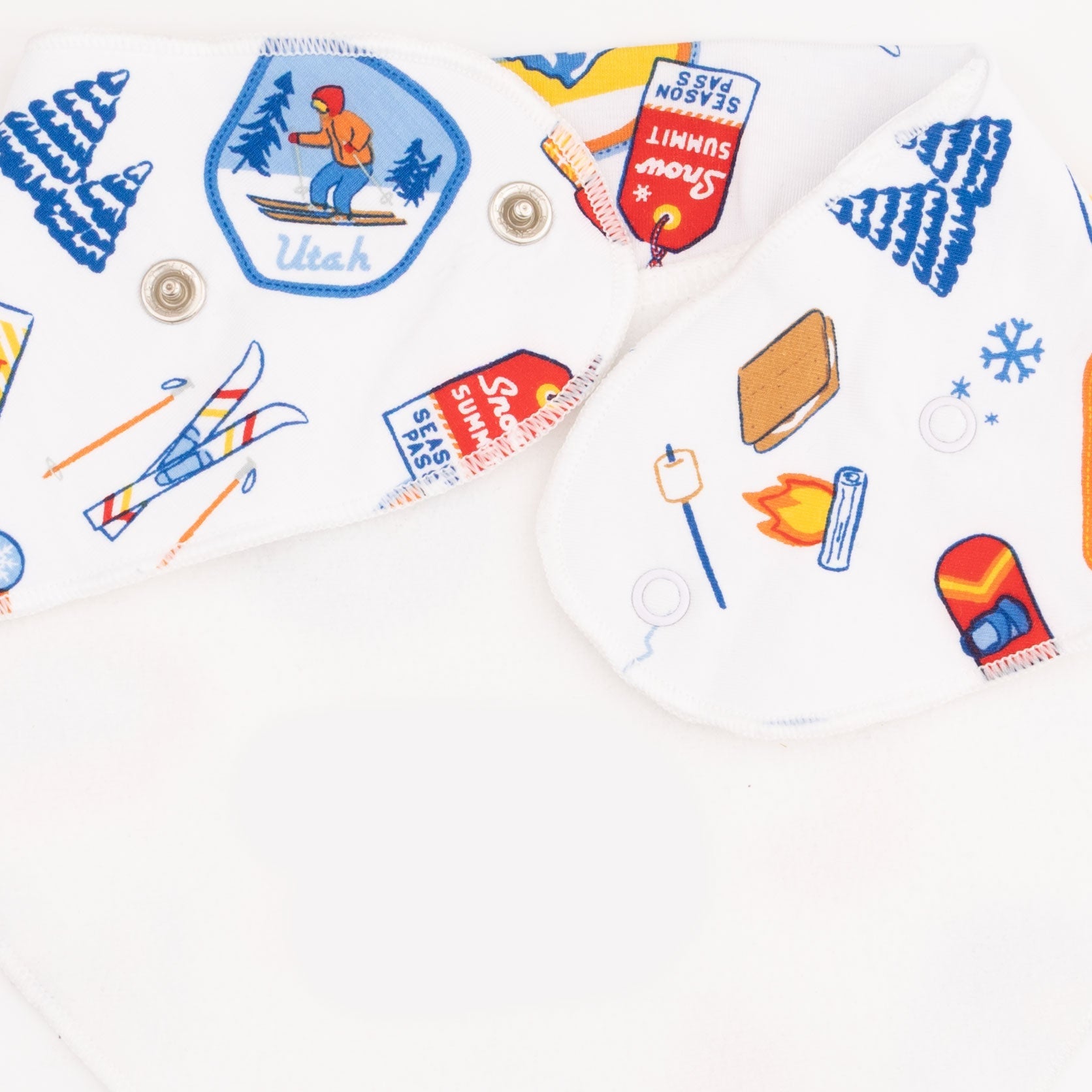 Vintage Ski Patches - Bandana Bib