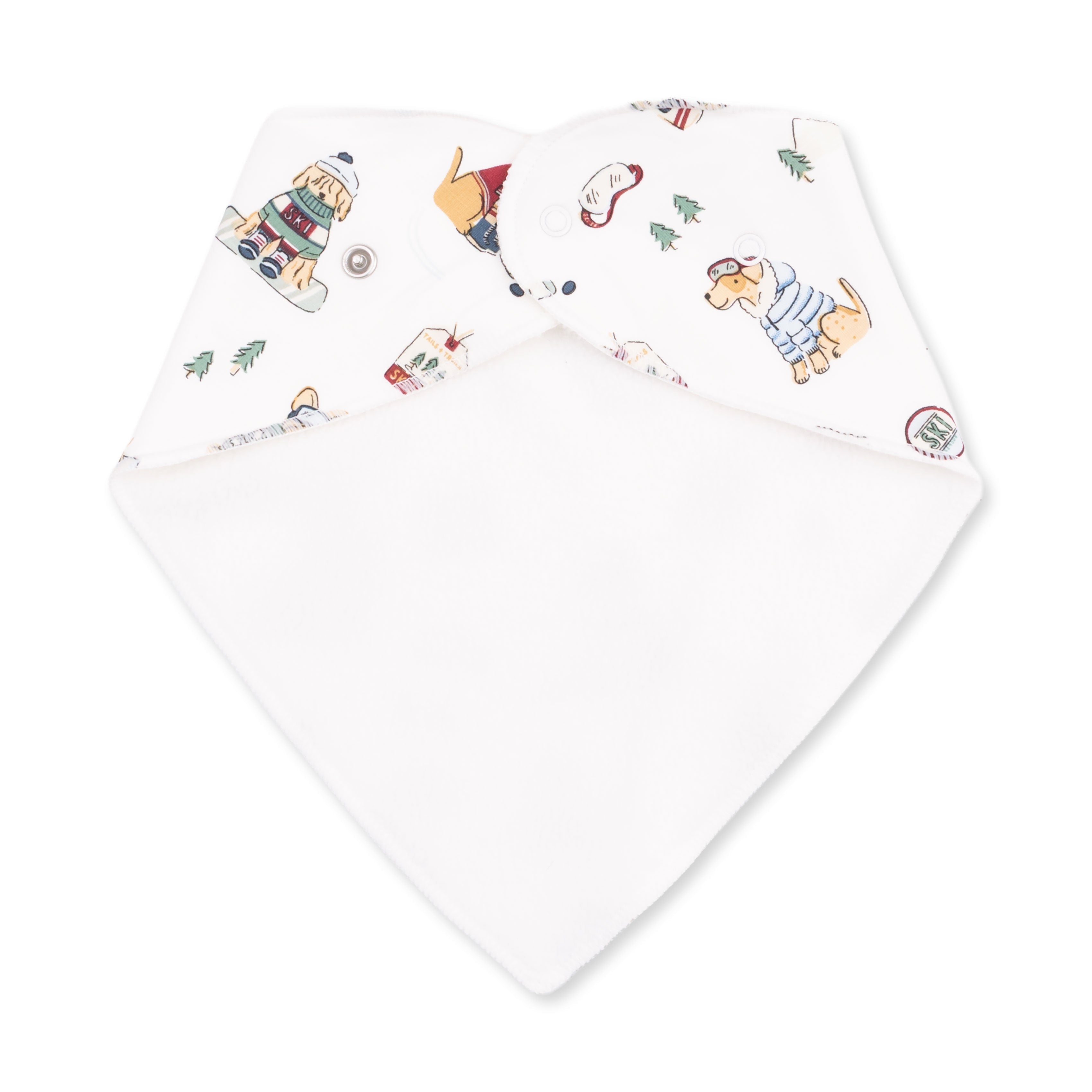 Winter Sports Dogs Green - Bandana Bib