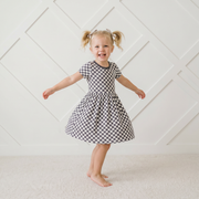 Charcoal Checks Dress
